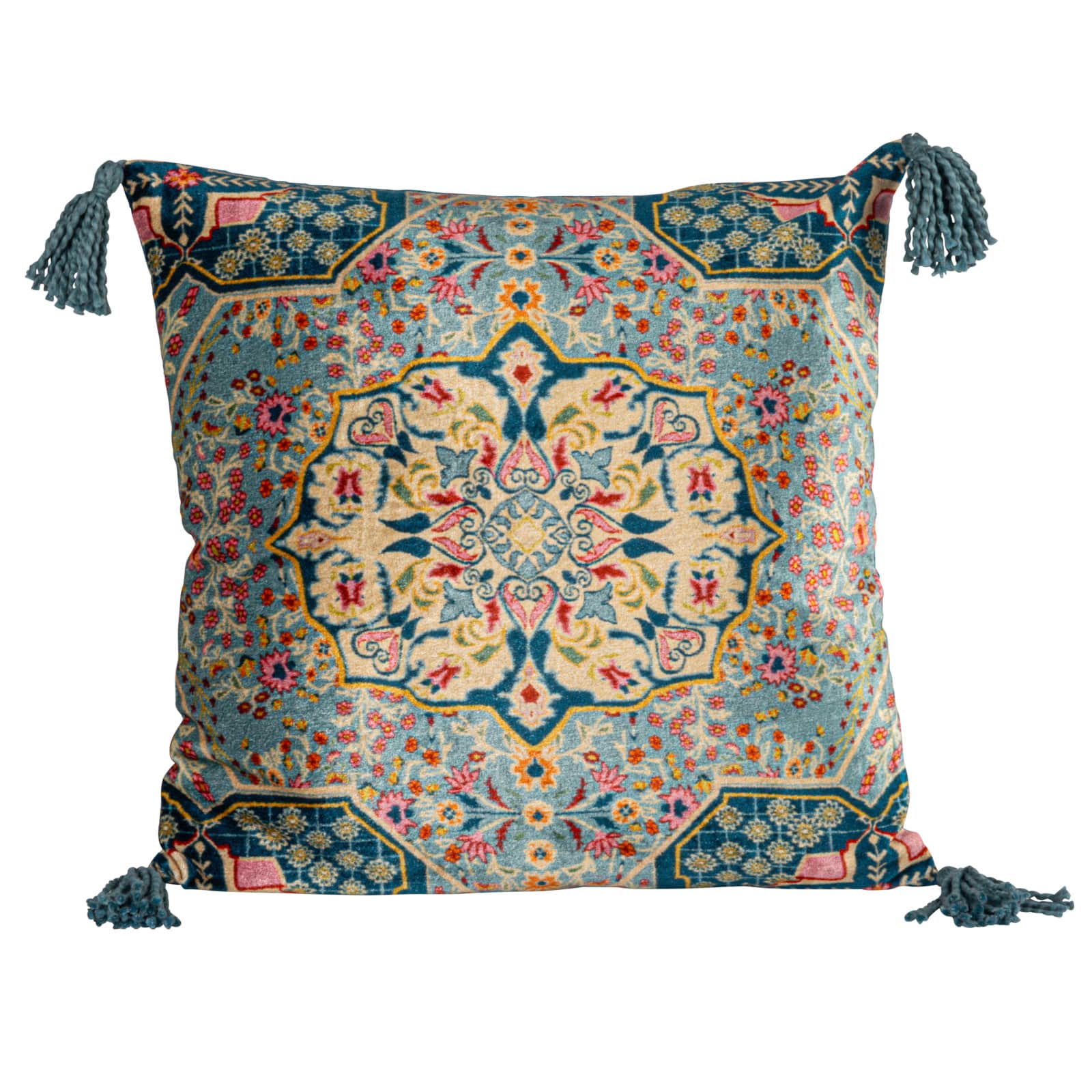 Hello Honey&#xAE; 20&#x22; x 20&#x22; Tasseled Elegance Velvet Pillow