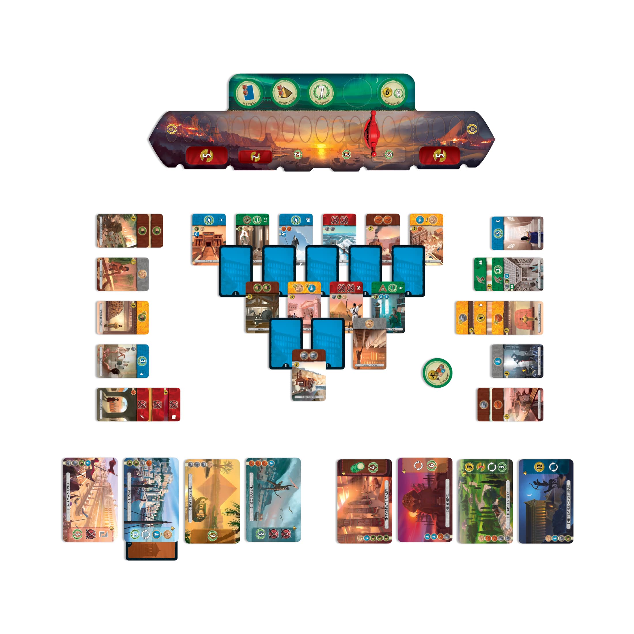 7 Wonders&#x2122; Duel Board Game