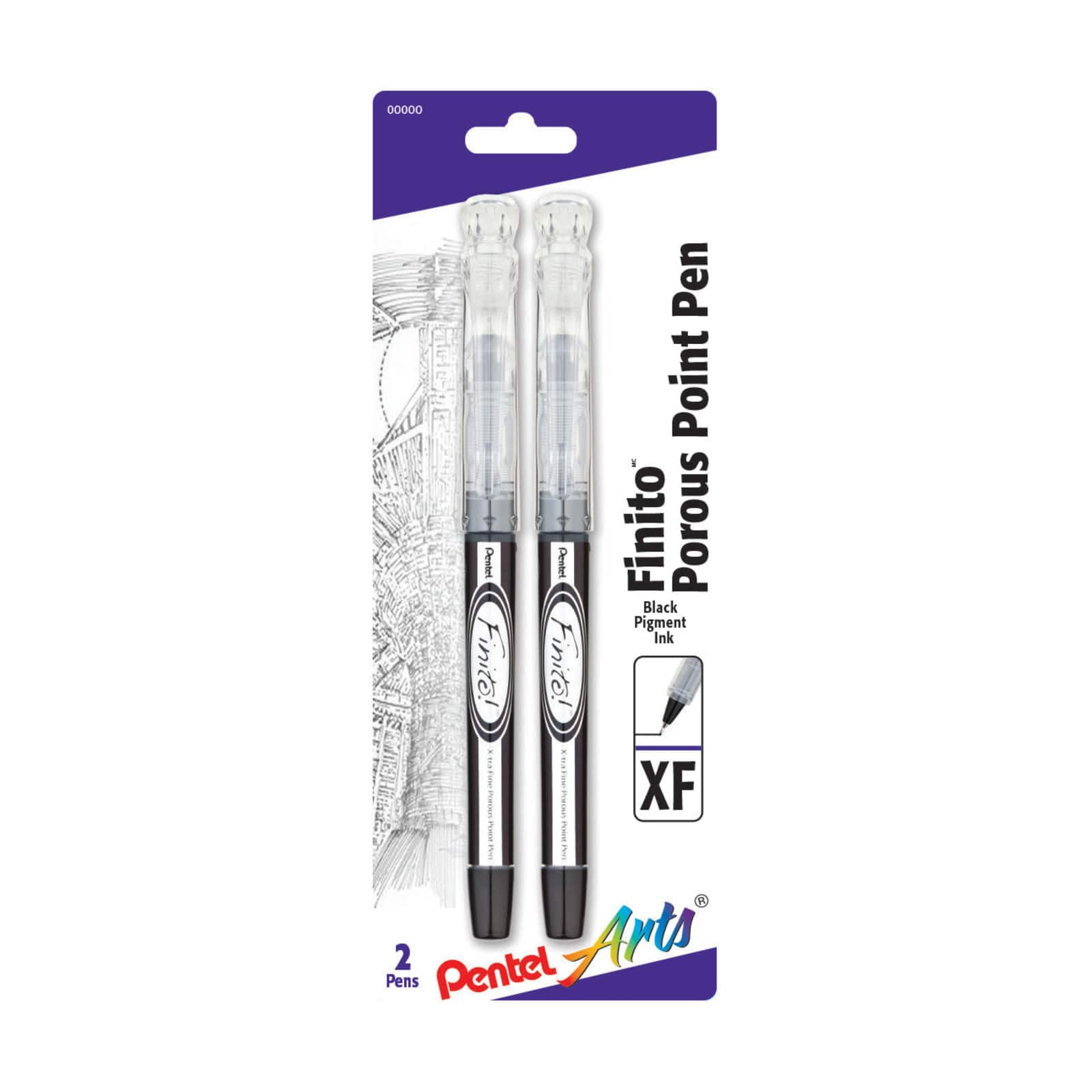 Pentel Finito Porous Point Pen, Black