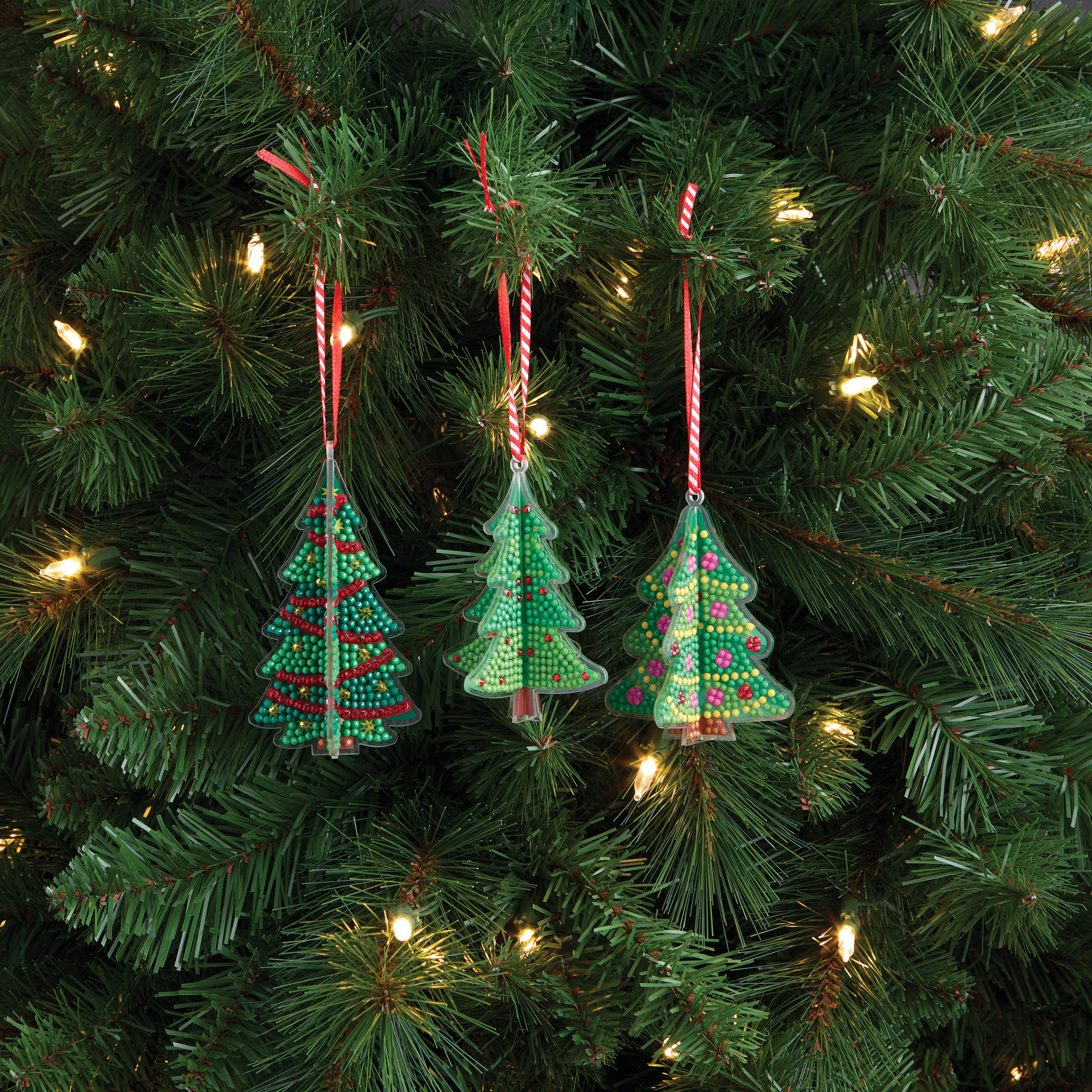 3D Christmas Tree Ornament Diamond Art Kit by Make Market&#xAE;