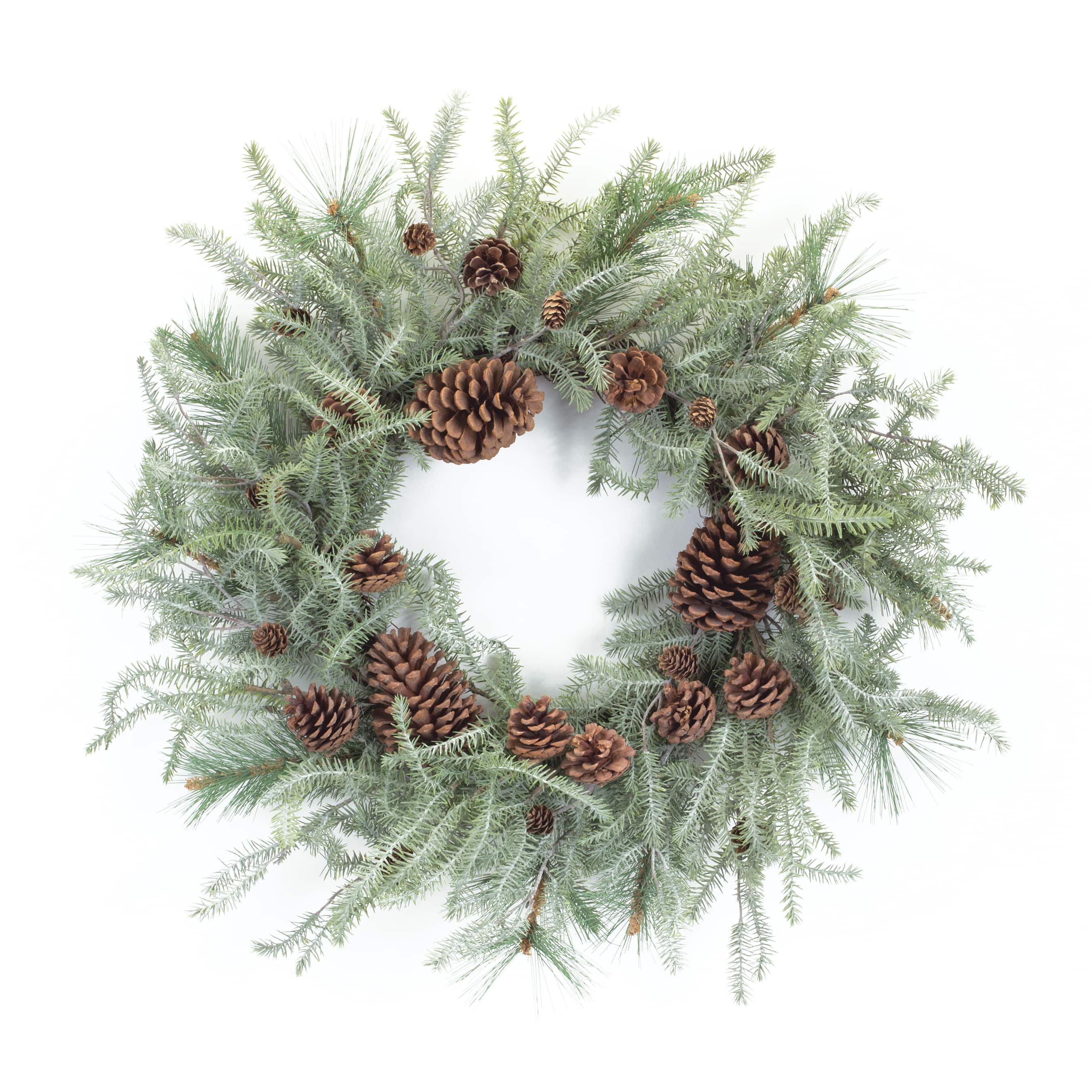 29.5&#x22; Pine Wreath with Pinecones