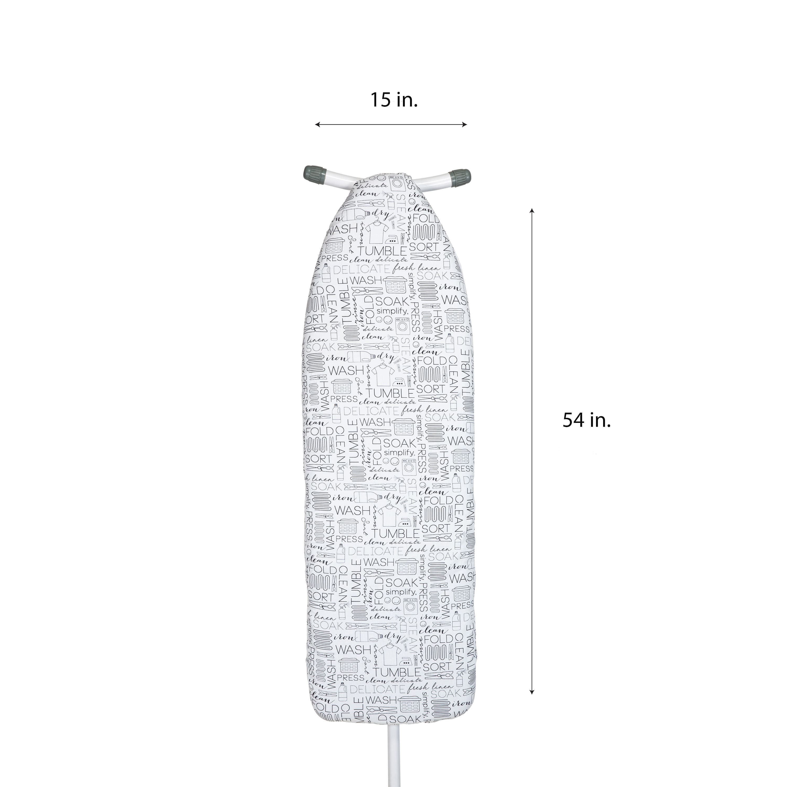 Simplify White Scorch Resistant Ironing Board Cover & Pad