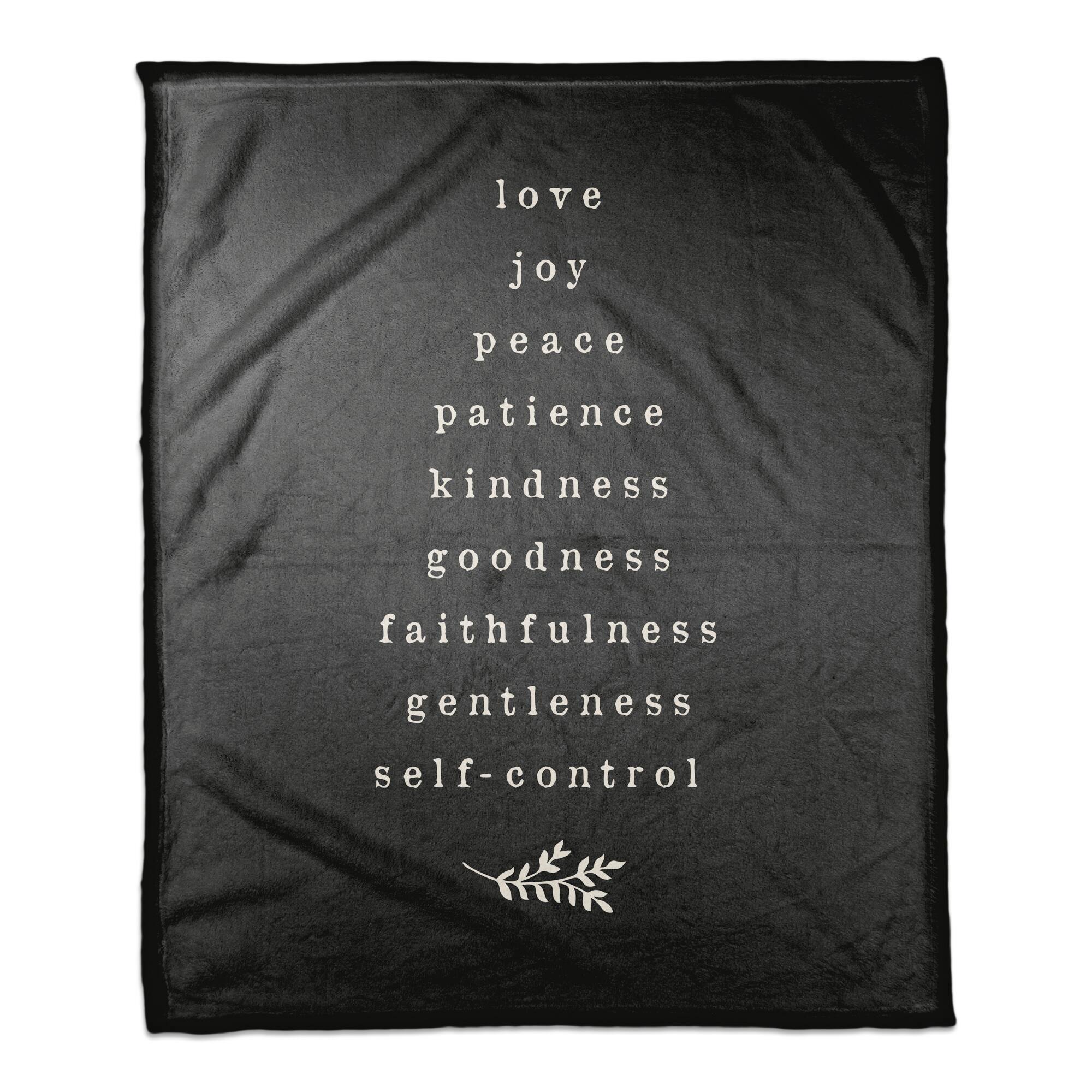 Fruits of the Spirit 50" x 60" Coral Fleece Blanket