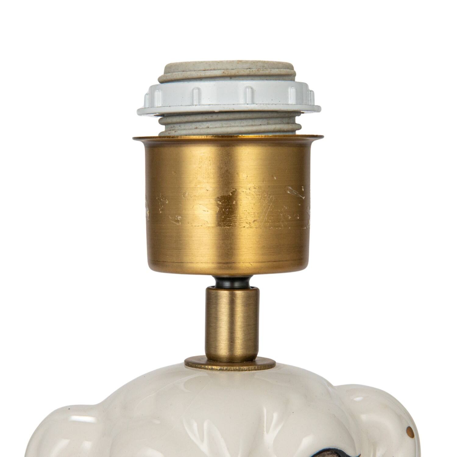 Hello Honey&#xAE; 18.5&#x22; Multicolor Vintage Reproduction Ceramic Staffordshire Table Lamp with Pleated Fabric Shade, 2ct.