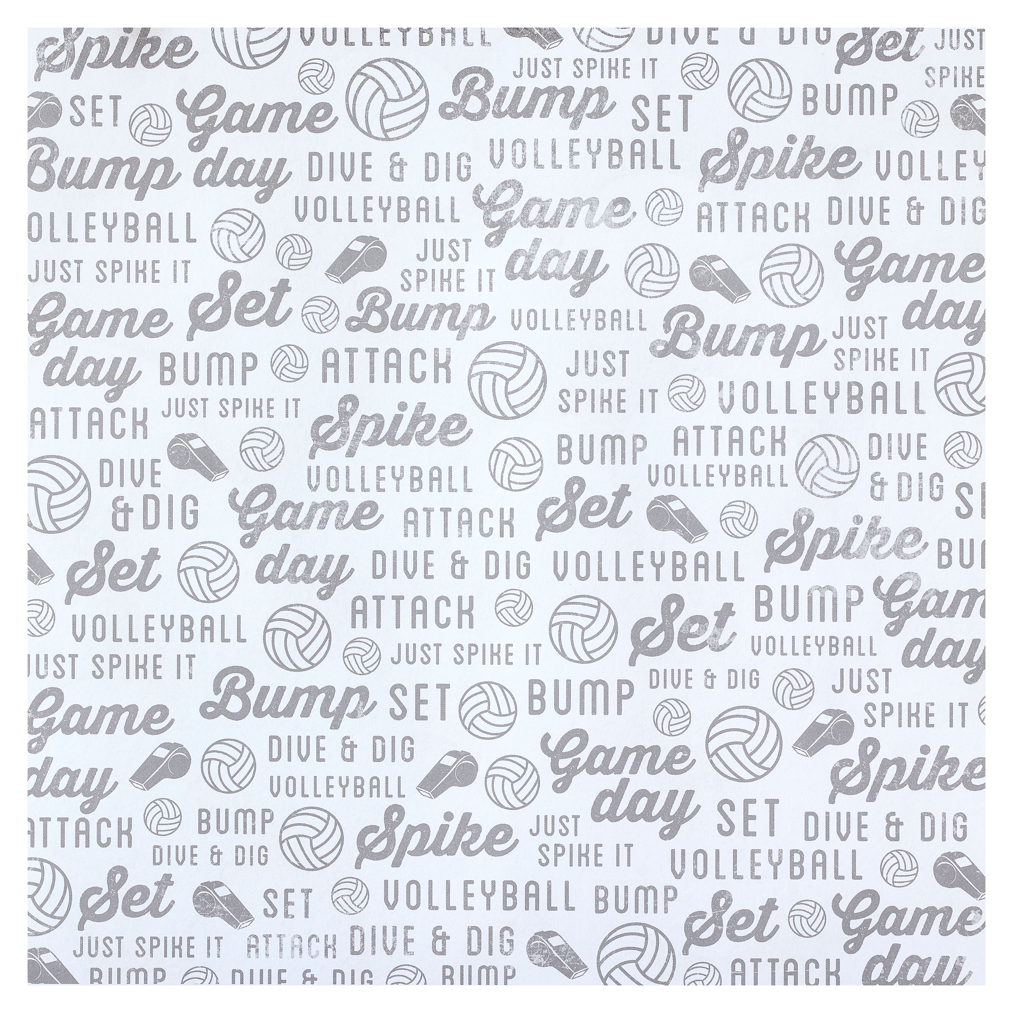Volleyball Double-Sided Cardstock Paper by Recollections&#x2122;, 12&#x22; x 12&#x22;