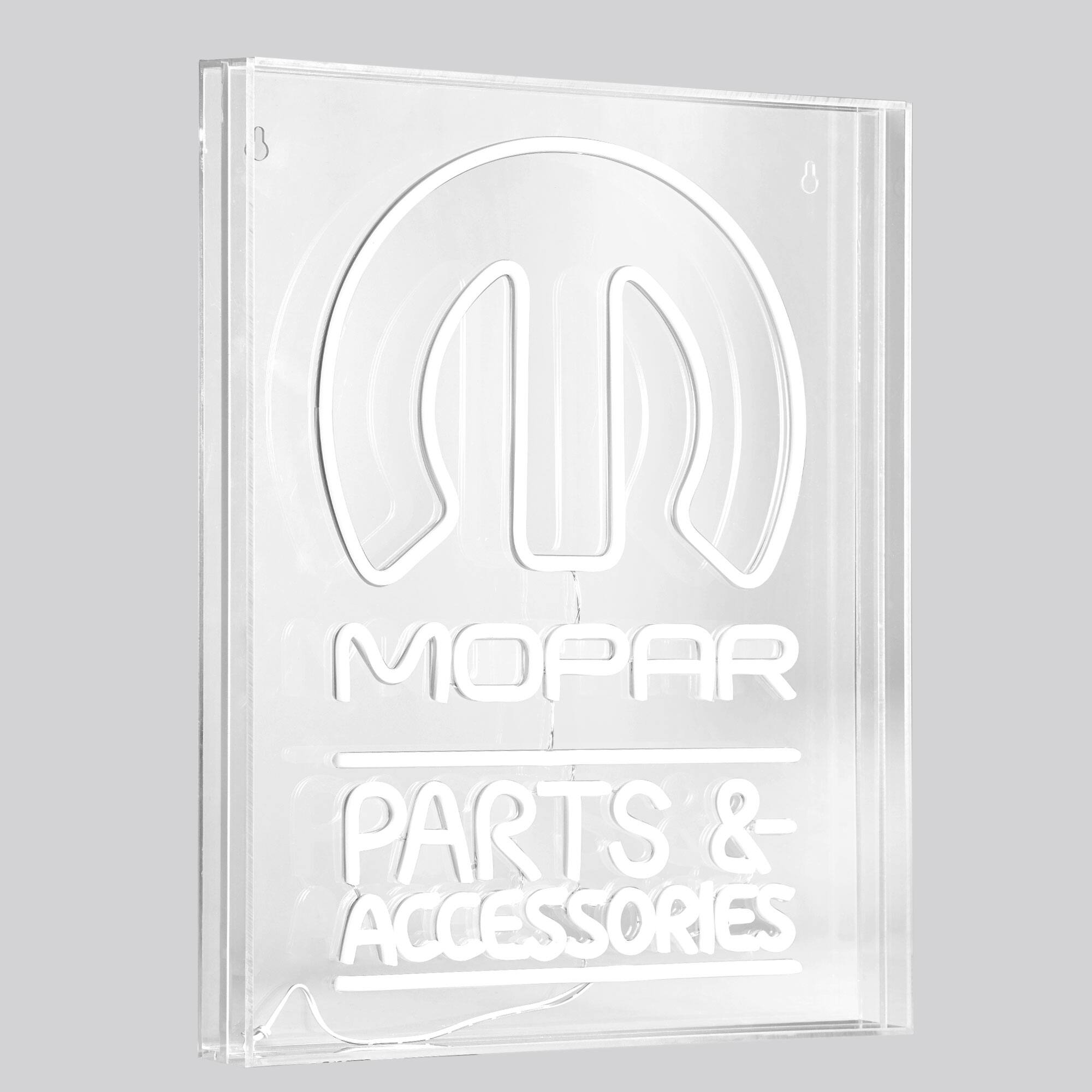 American Art D&#xE9;cor&#x2122; 20&#x22; Licensed Mopar Parts &#x26; Accessories Acrylic LED Wall D&#xE9;cor Sign