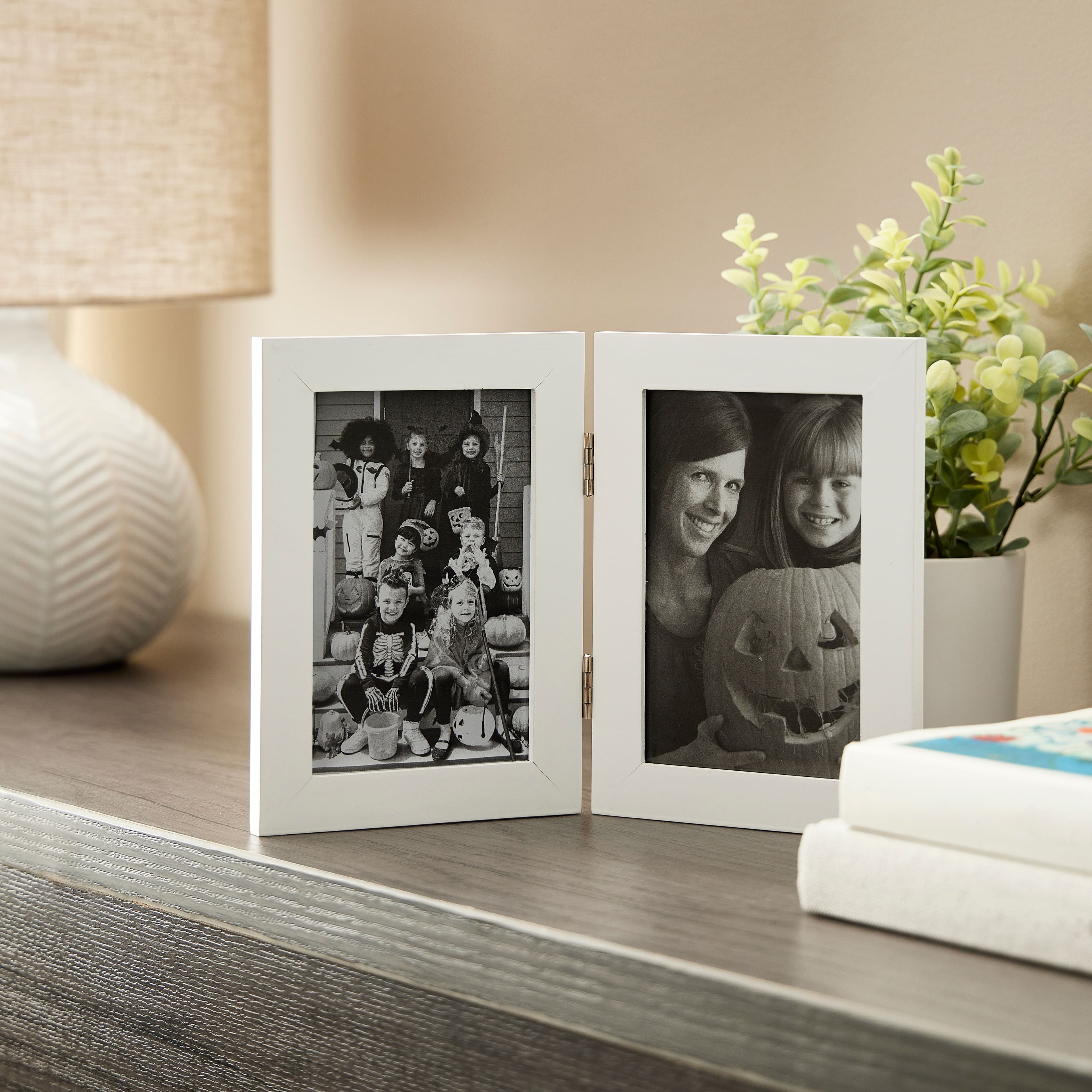 12 Pack: 2 Opening White 4" x 6" Hinged Frame, Simply Essentials™ by Studio Décor®