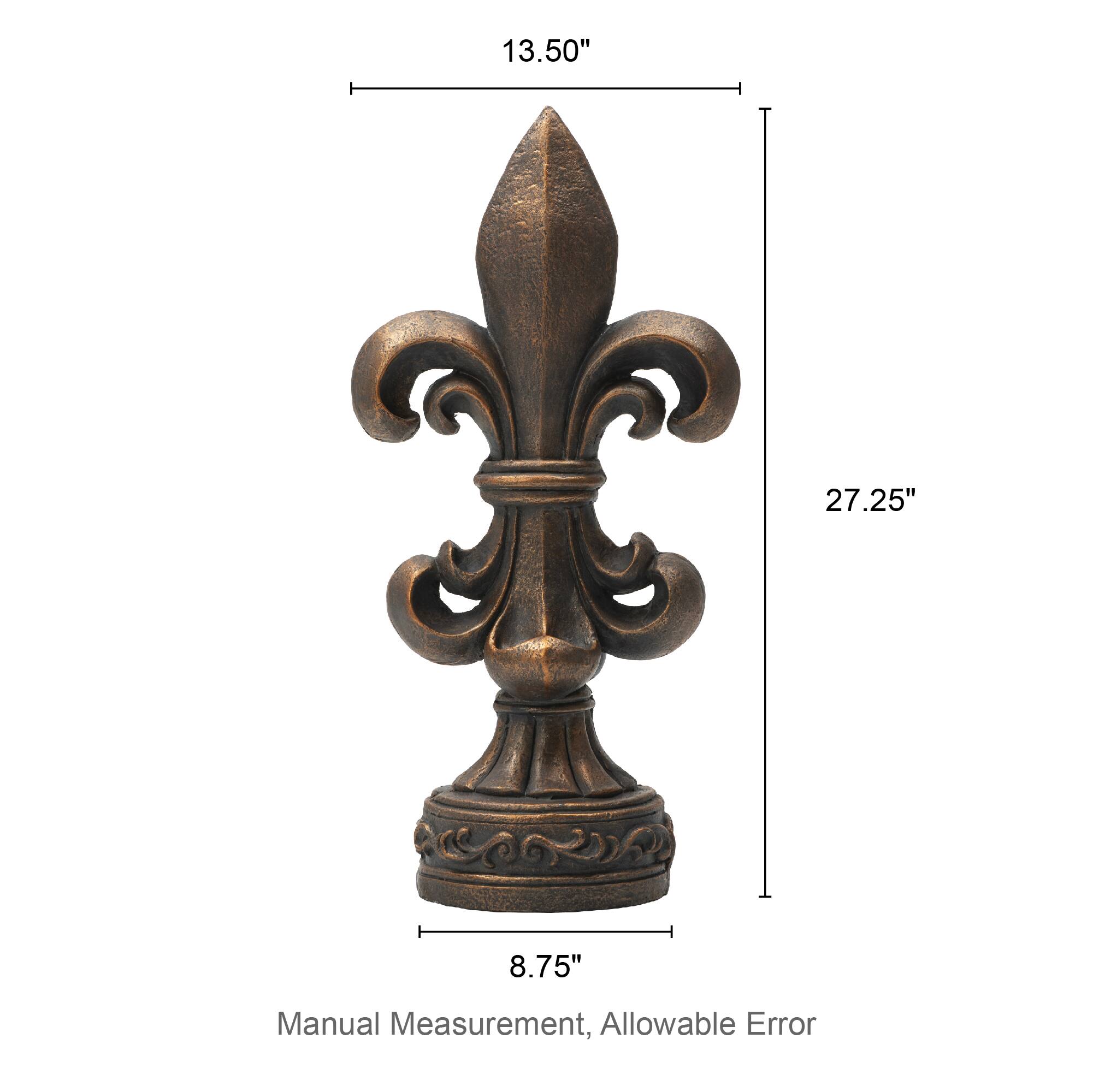 Glitzhome&#xAE; 27&#x22; Standing Fleur-de-Lis Garden Statue