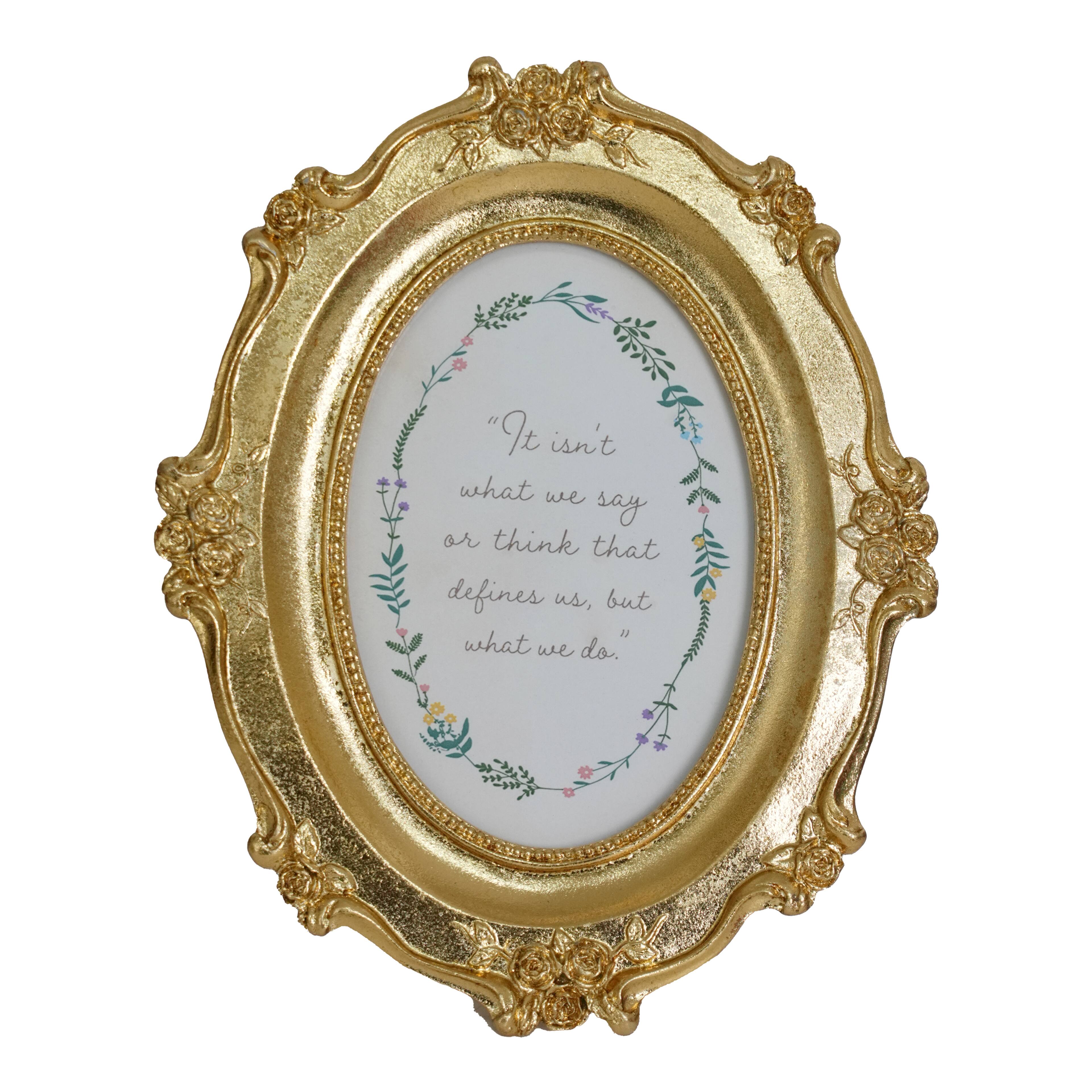Just Jane 4" x 6" Ornate Gold Oval Frame by Studio Décor®