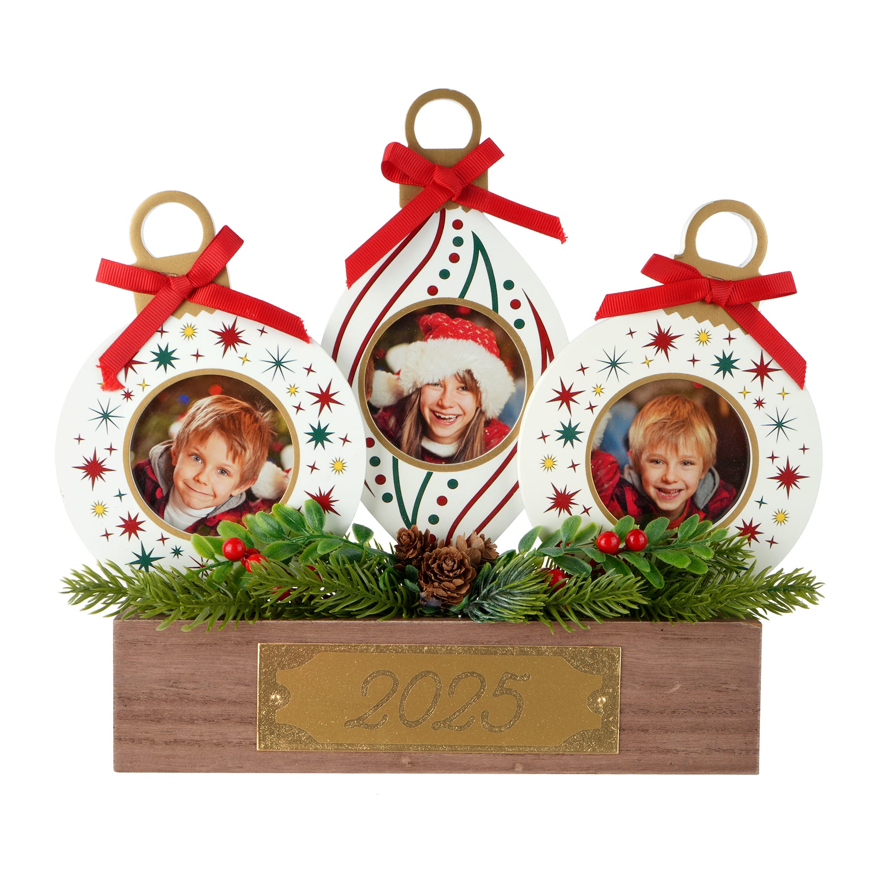 3 Opening 3&#x22; x 3&#x22; Ornaments &#x26; Foliage 2025 Frame by Studio D&#xE9;cor&#xAE;