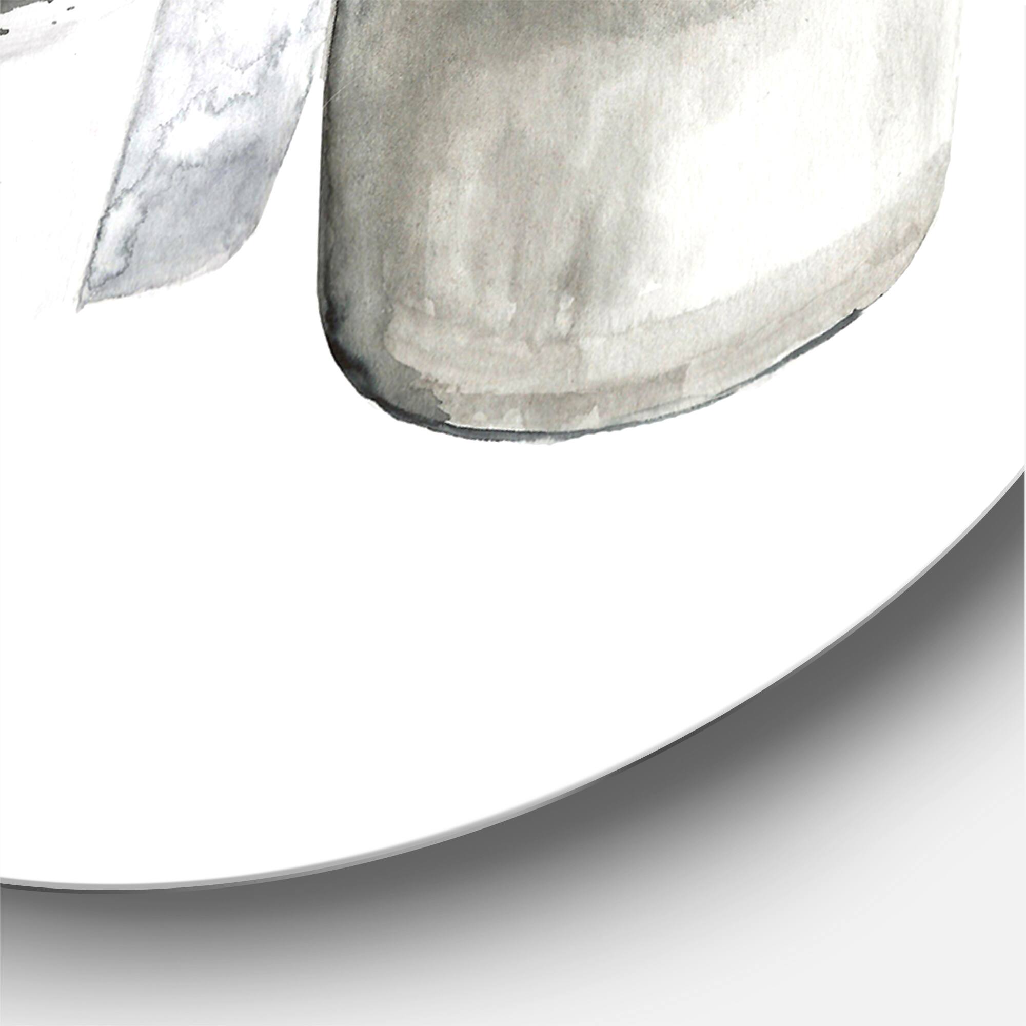 Designart - Cactus and Succulent House Plants VI - Farmhouse Metal Circle Wall Art