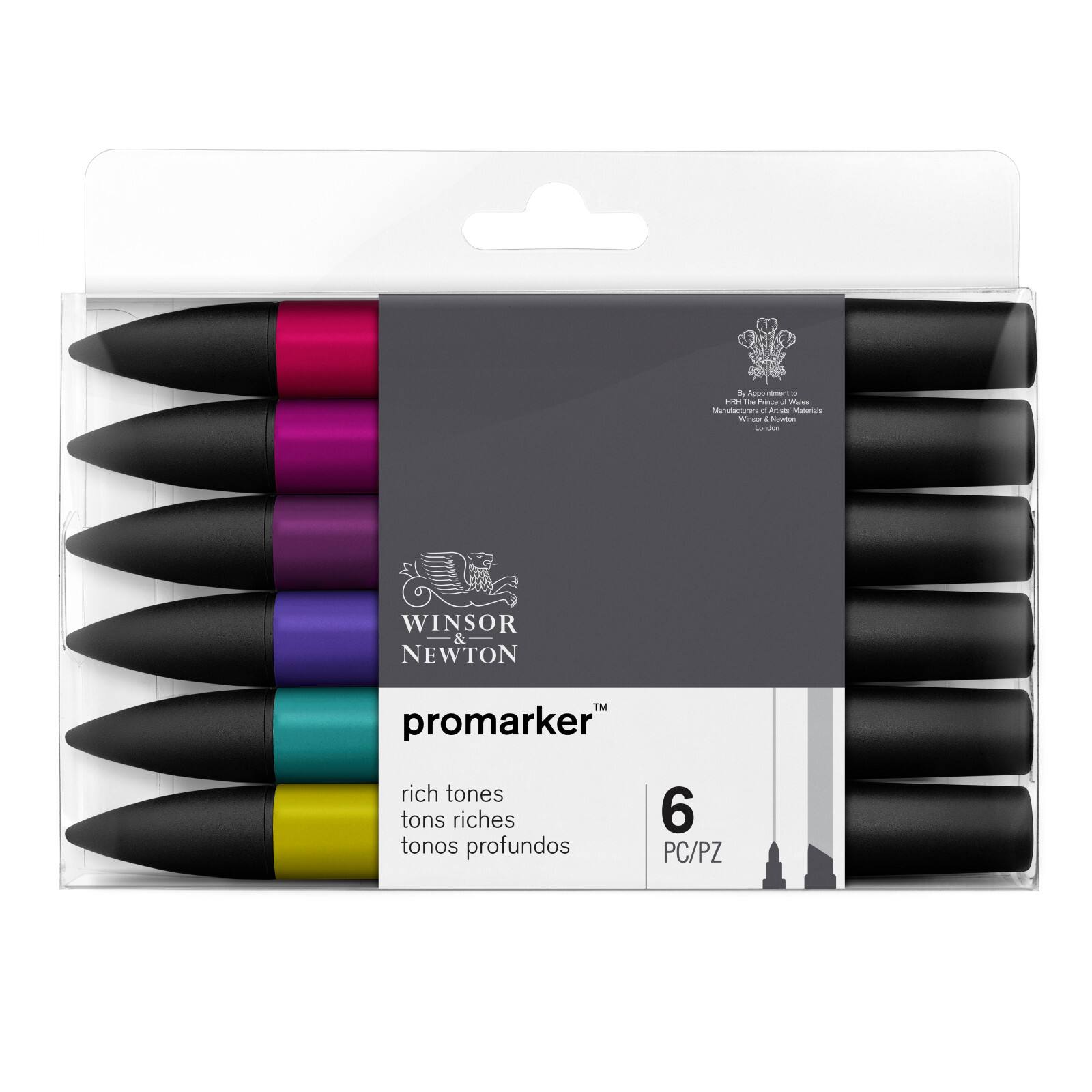 Winsor &#x26; Newton&#xAE; ProMarker&#x2122; Rich Tones 6 Marker Set