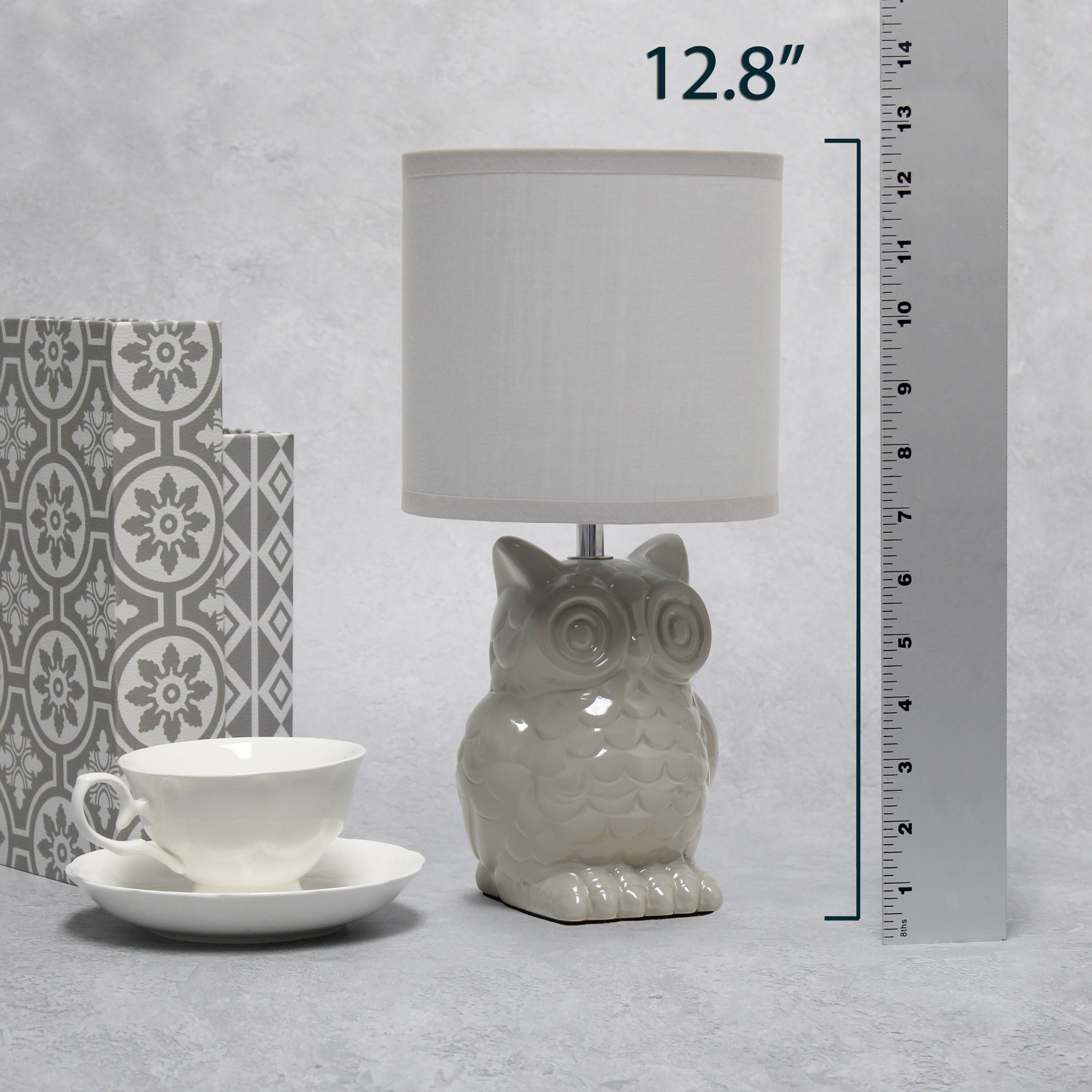 Simple Designs 13&#x22; Ceramic Owl Table Lamp