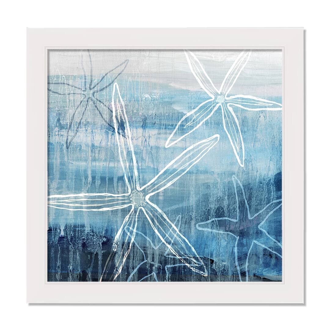 Drawn Starfish White Framed Print