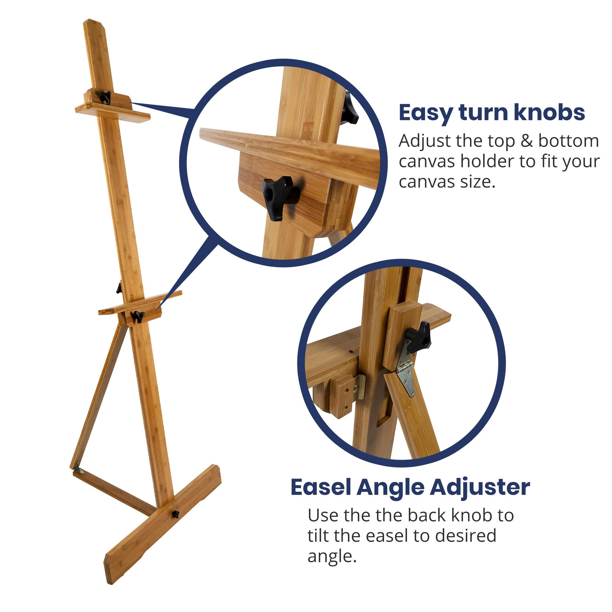 Pacific Arc Full-Size Mast Style Bamboo Studio Easel