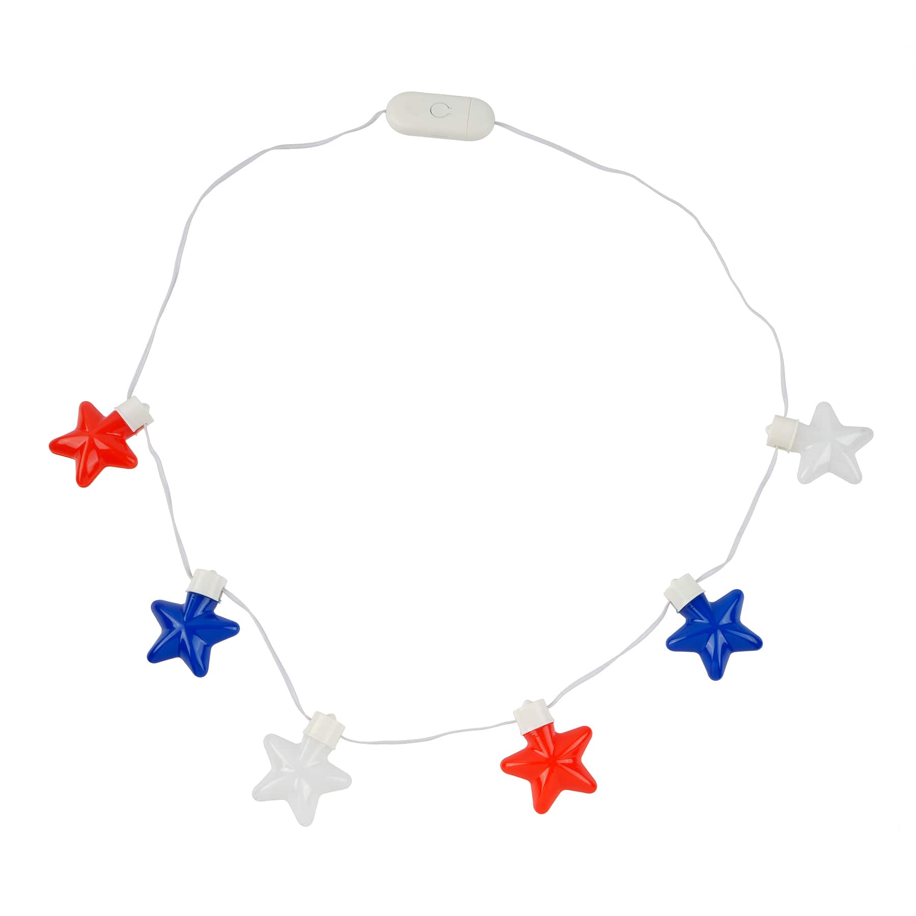 Red, White & Blue Patriotic Light Up Necklace by Celebrate It™