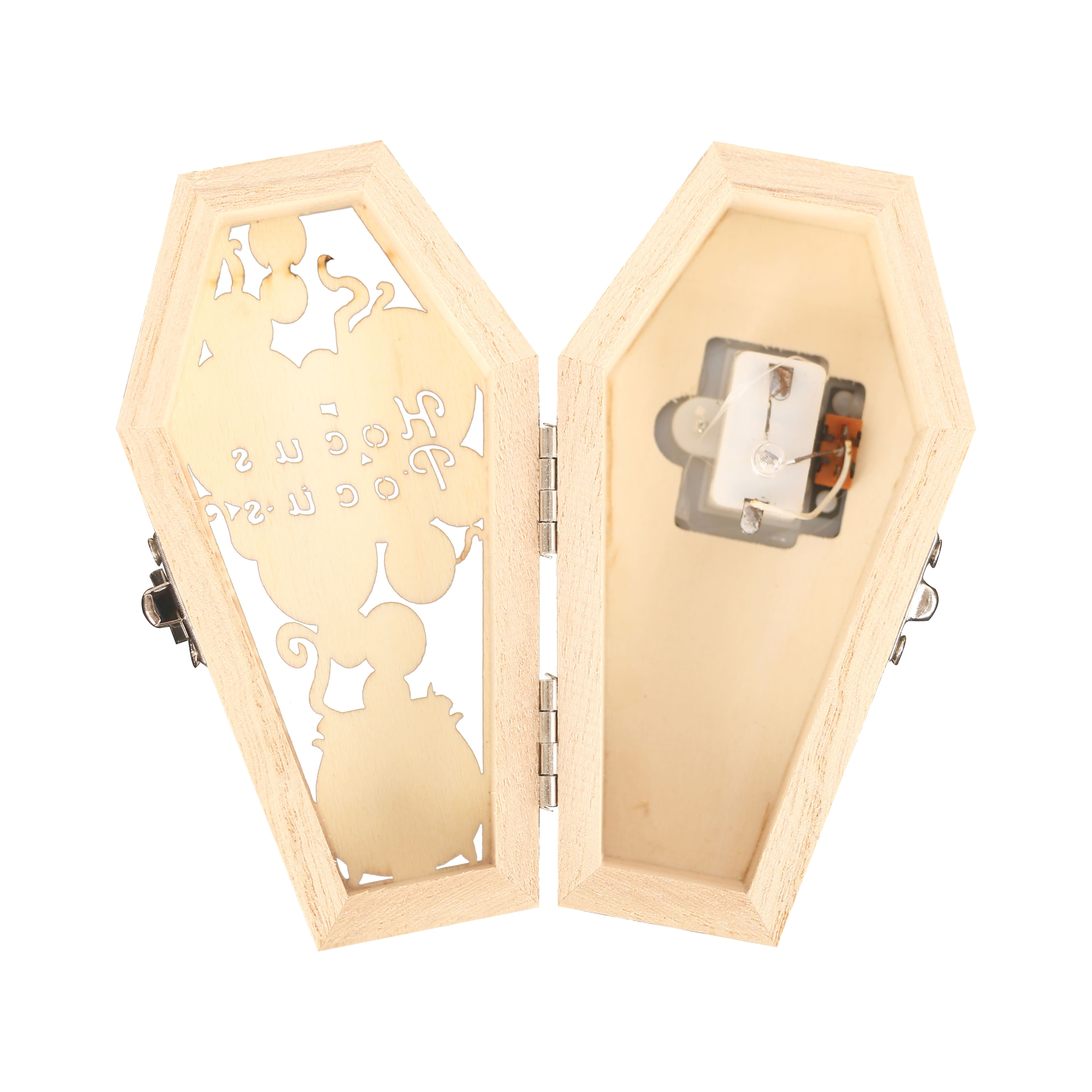 Mini Hocus Pocus Coffin DIY LED Wood D&#xE9;cor by Make Market&#xAE;