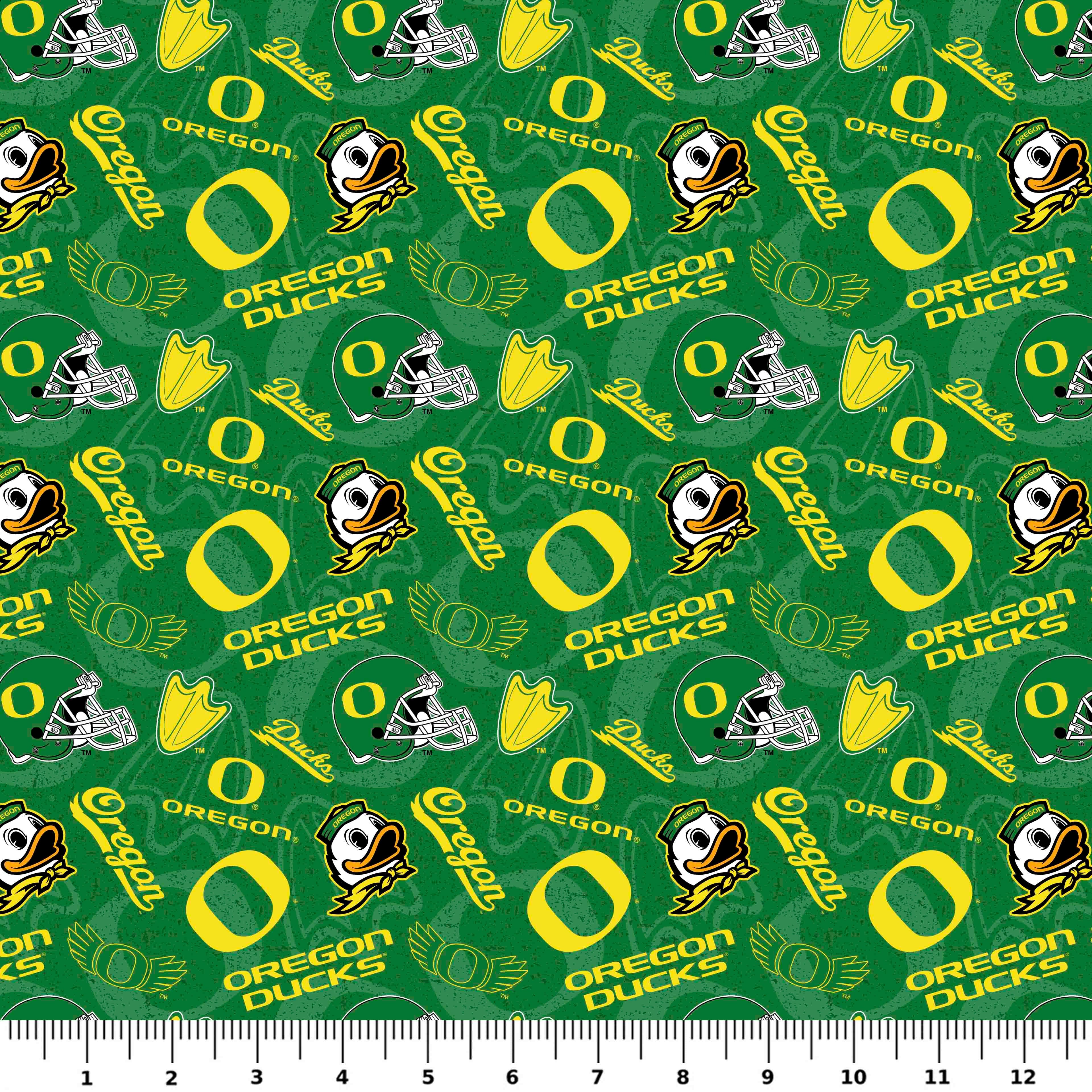 NCAA University of Oregon Ducks Cotton Fabric