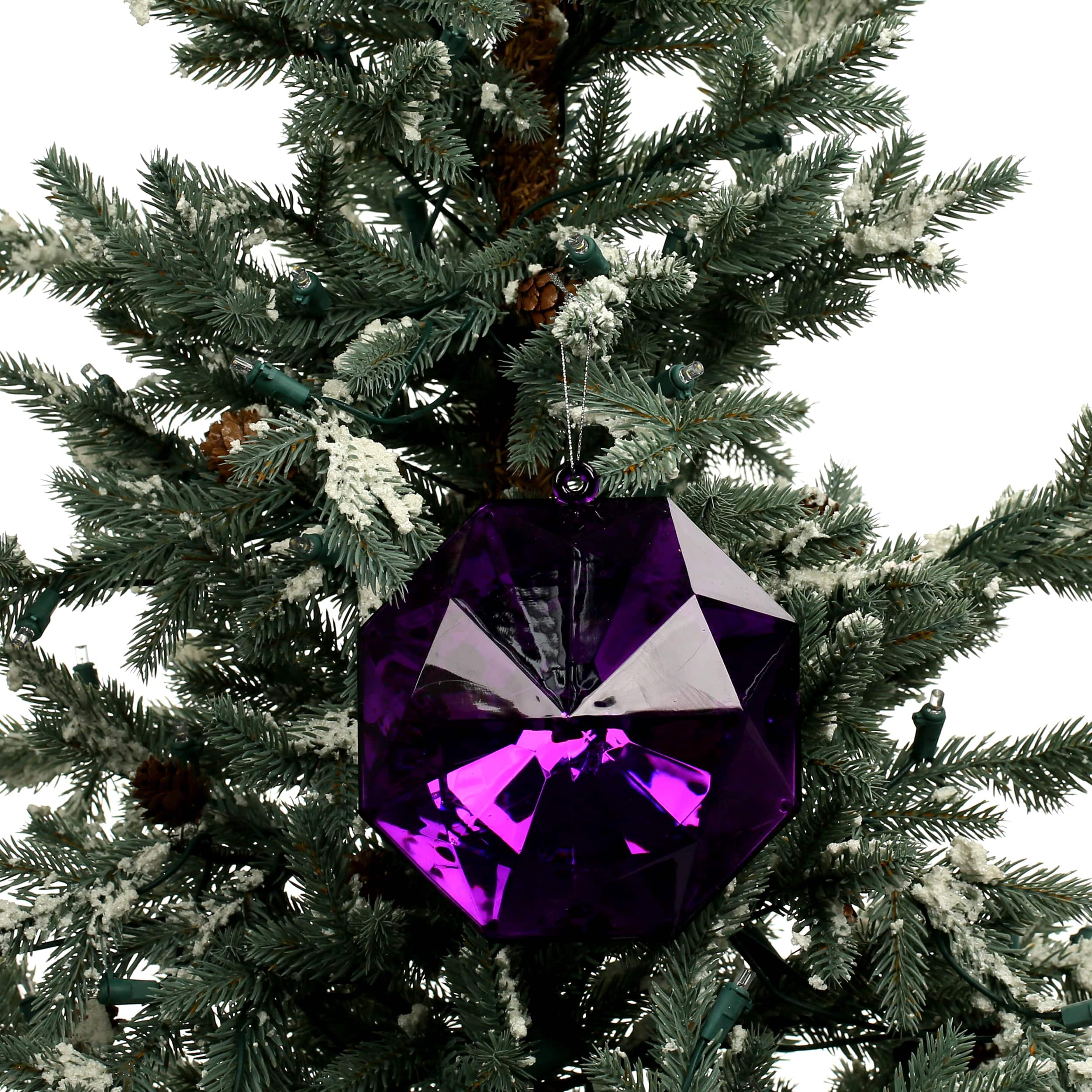 6&#x22; Faceted Round Gem Ornament by Ashland&#xAE;