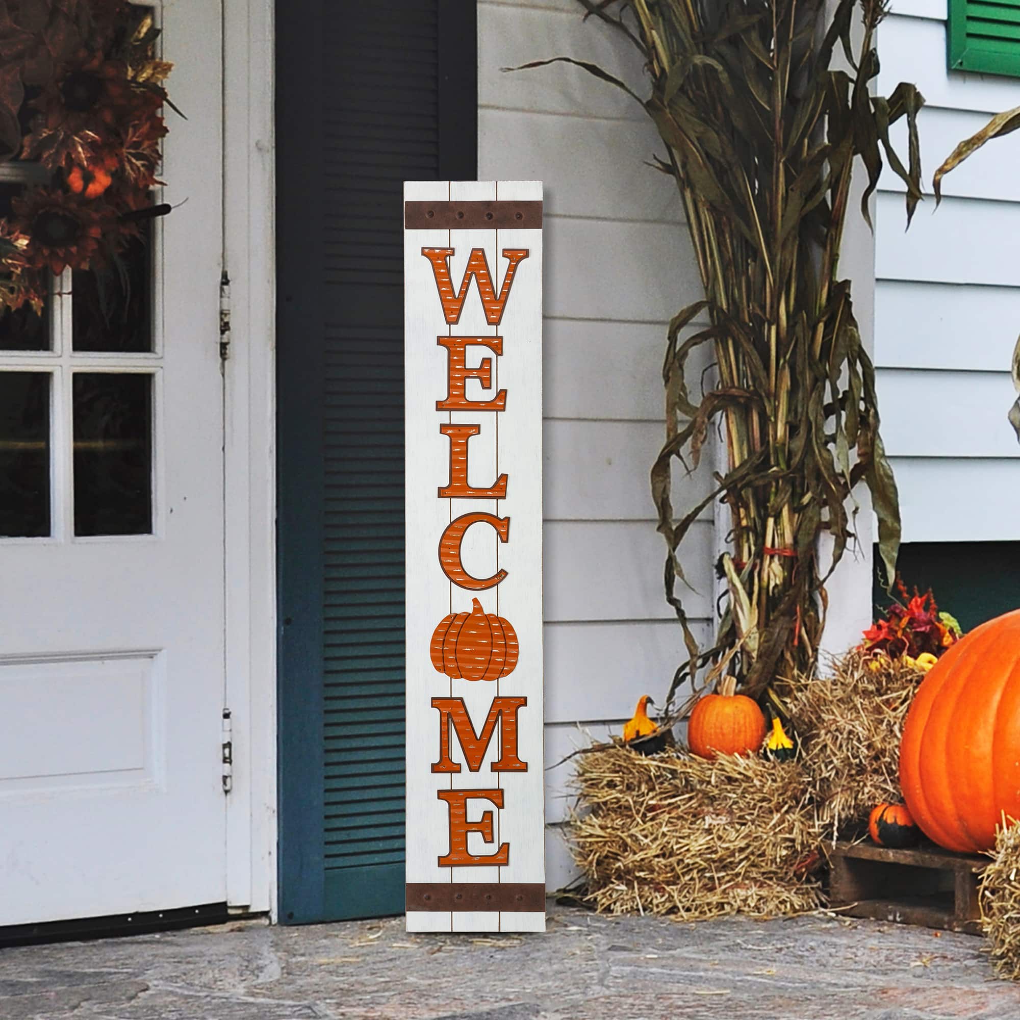 Welcome Sign for Front Door, 6ft Tall Front Porch Decor, Rustic
