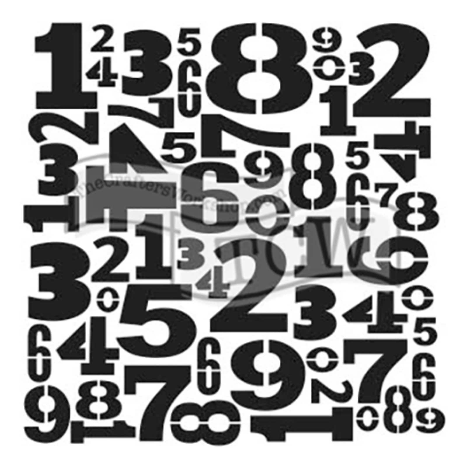 The Crafter&#x27;s Workshop Number Scramble Stencil