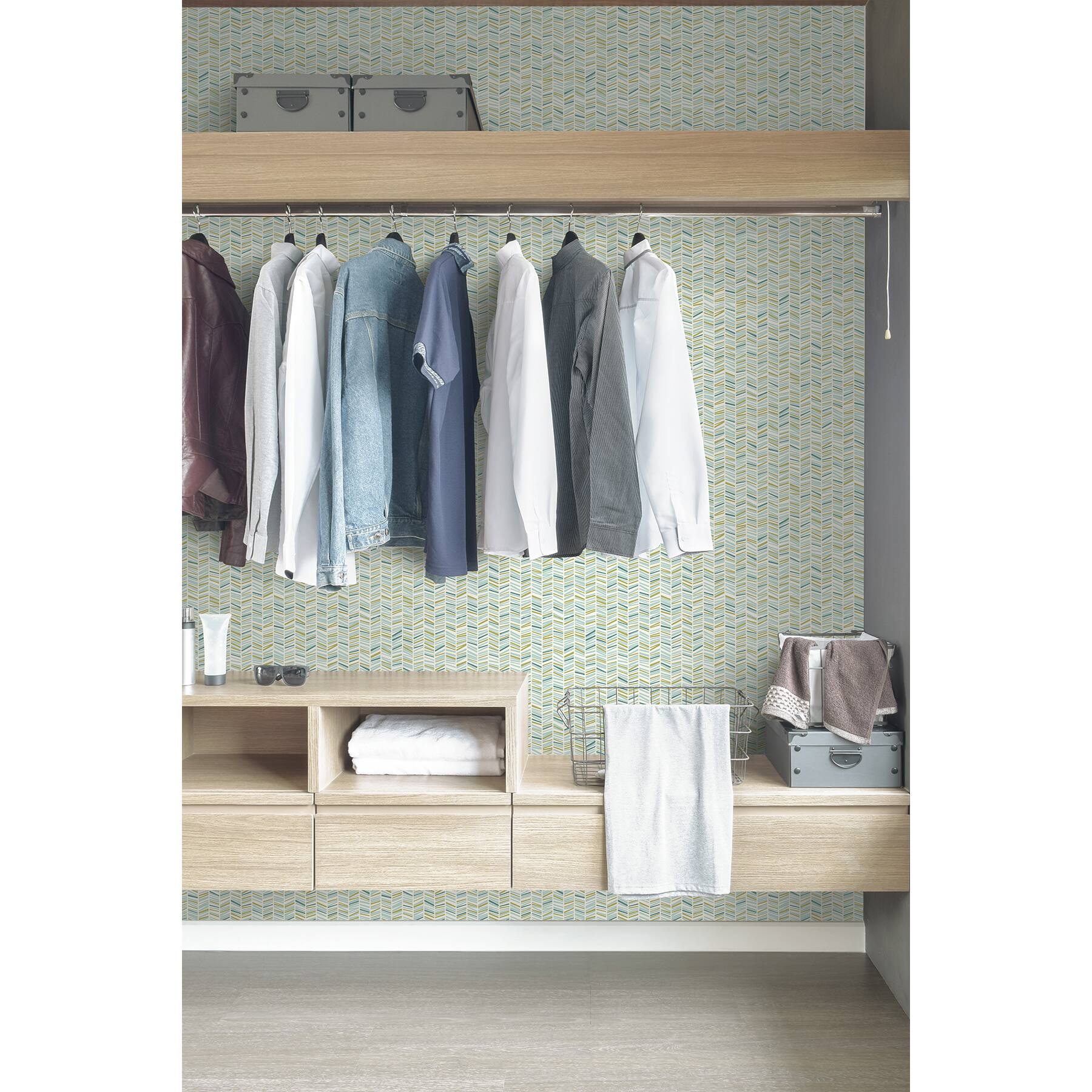 My Style Ivan Broken Chevron Peel &#x26; Stick Wallpaper