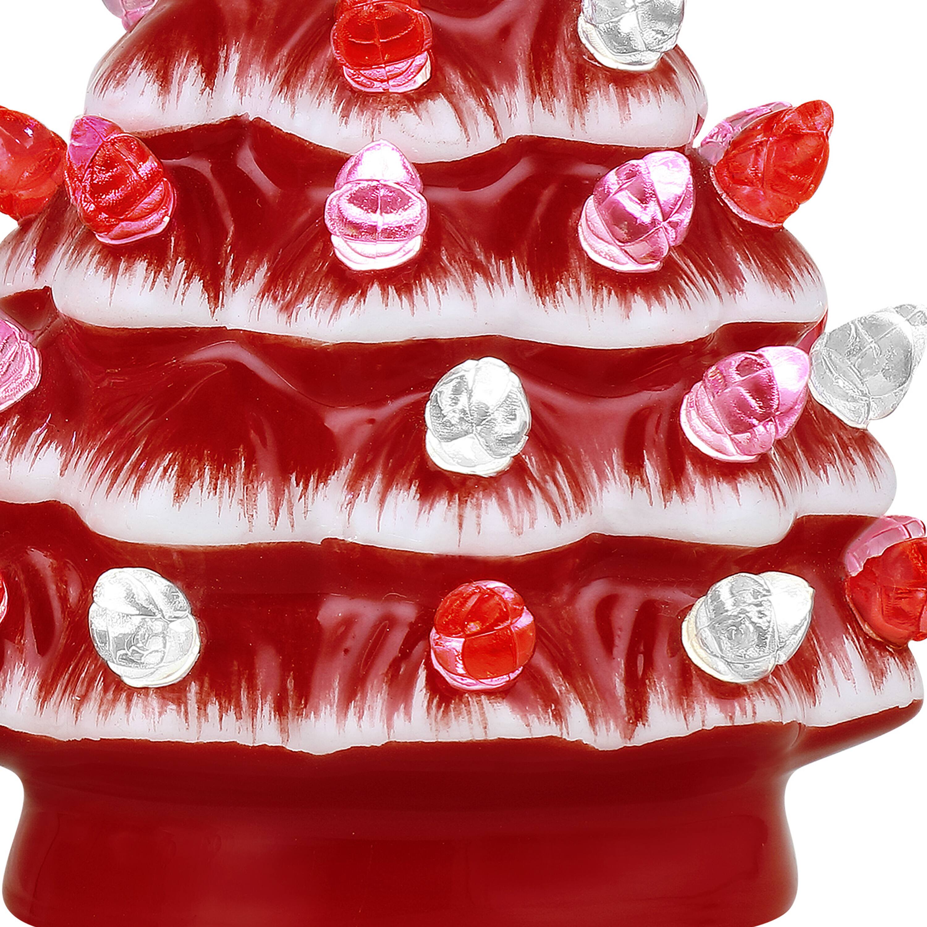 Miss Valentine 4.5&#x22; Ceramic Miniature Trees Set, 3ct.