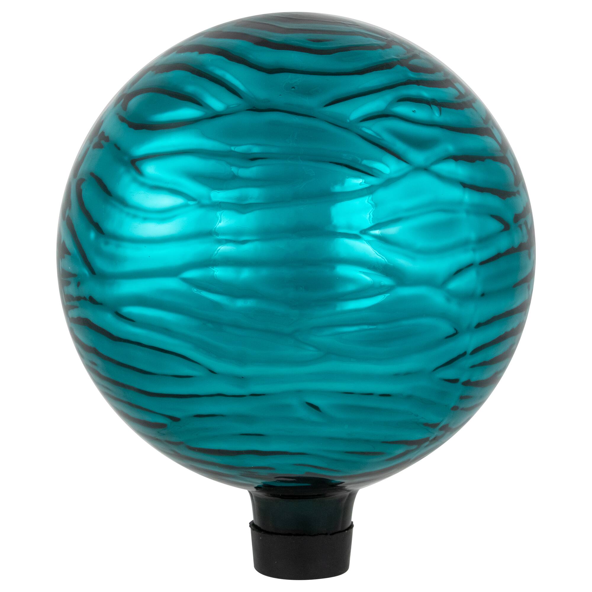 10" Turquoise Wave Outdoor Garden Gazing Ball
