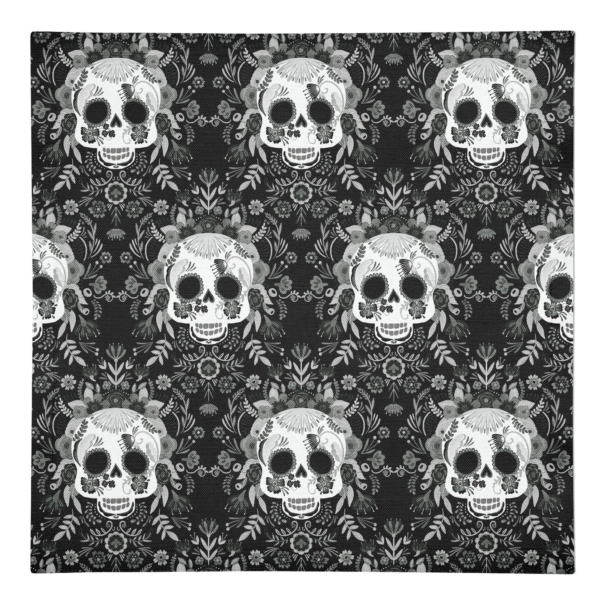 Sugar Skull Pattern 10&#x22; x 10&#x22; Cotton Twill Napkin
