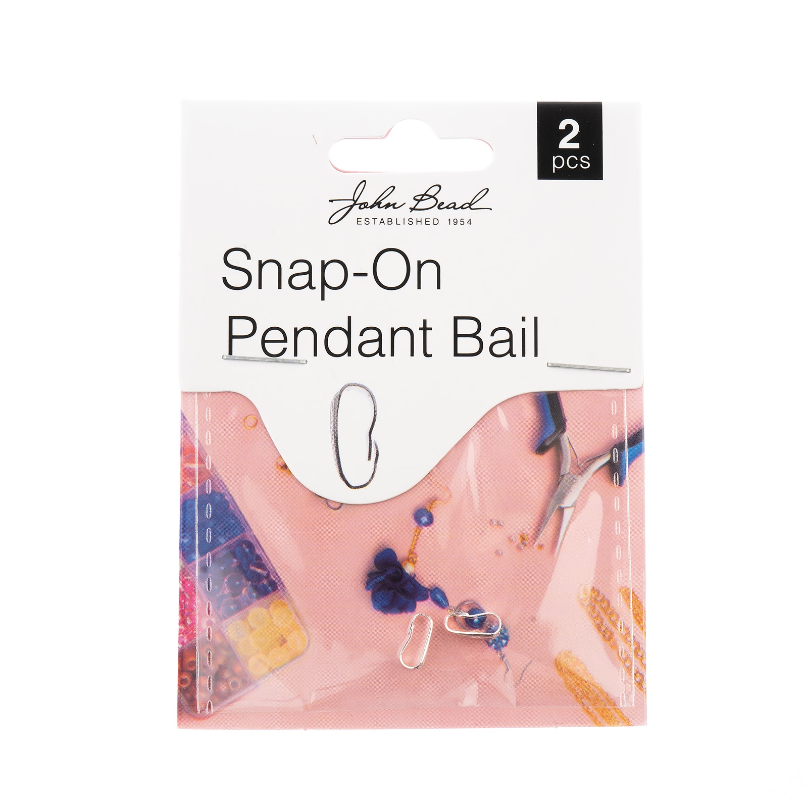 John Bead Must Have Findings 9mm Snap-On Pendant Bails, 2ct.