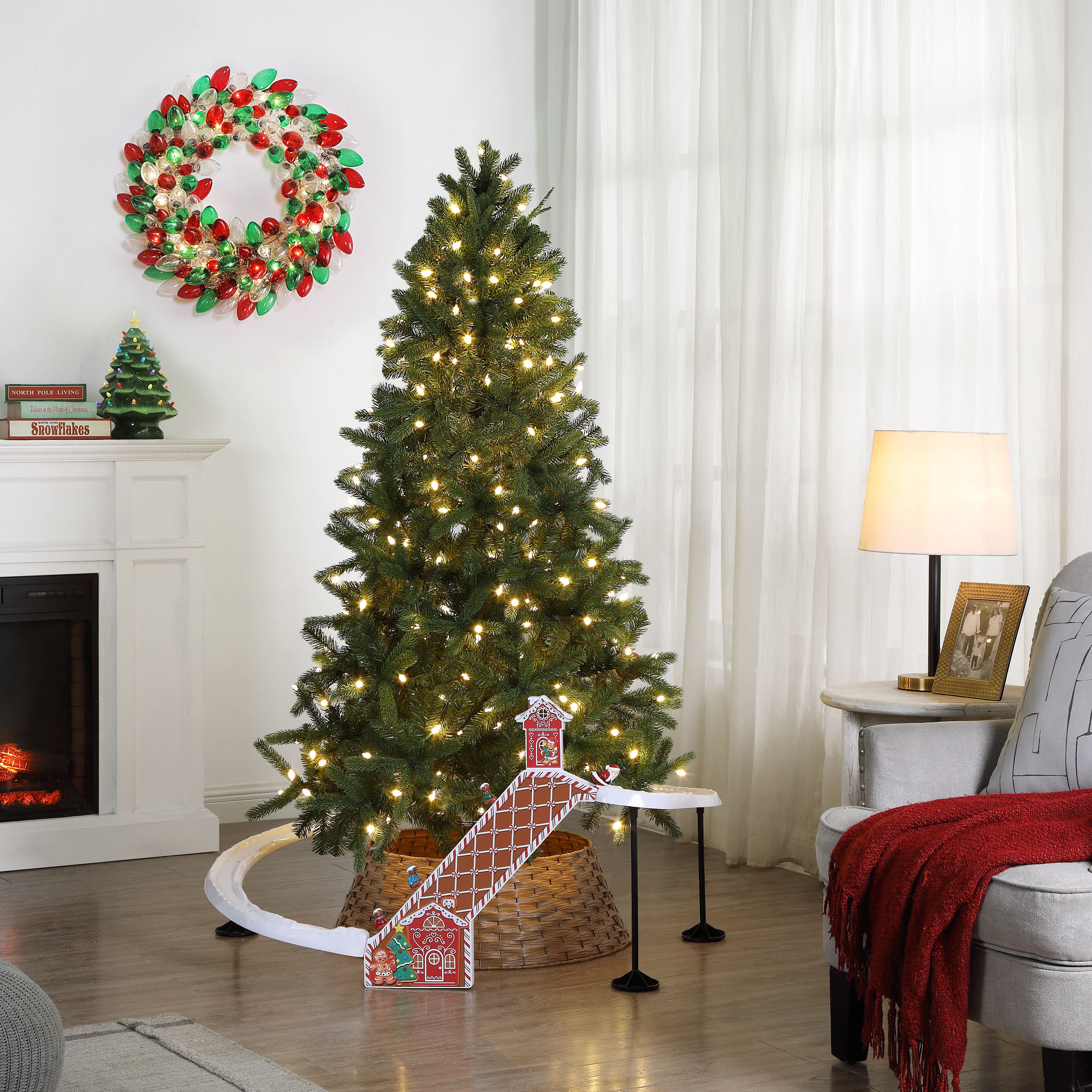 Mr. Christmas 47" Animated & Musical Gingerbread Ski Slope