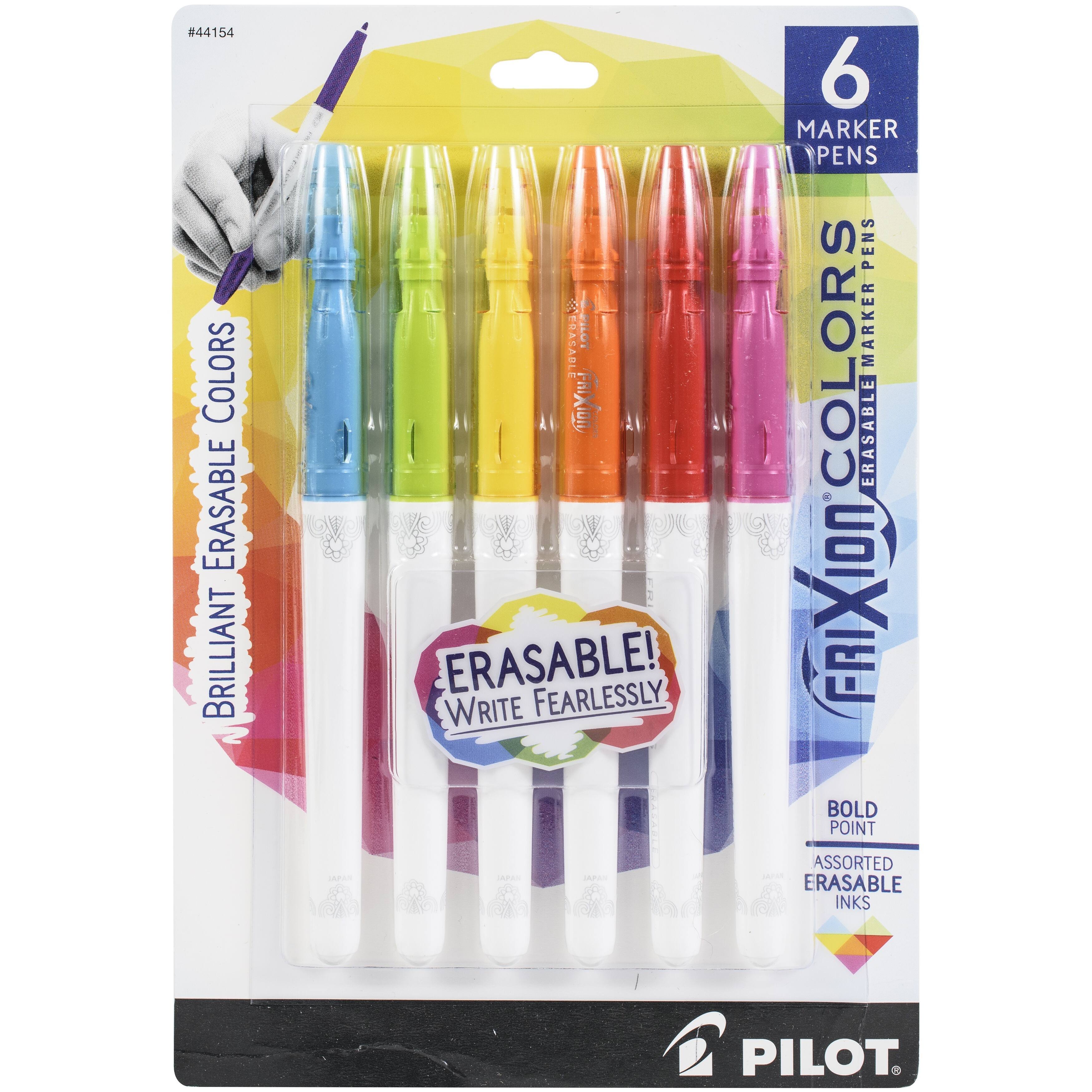 Pilot FriXion Assorted Colors Bold Point Erasable Marker Pen Set