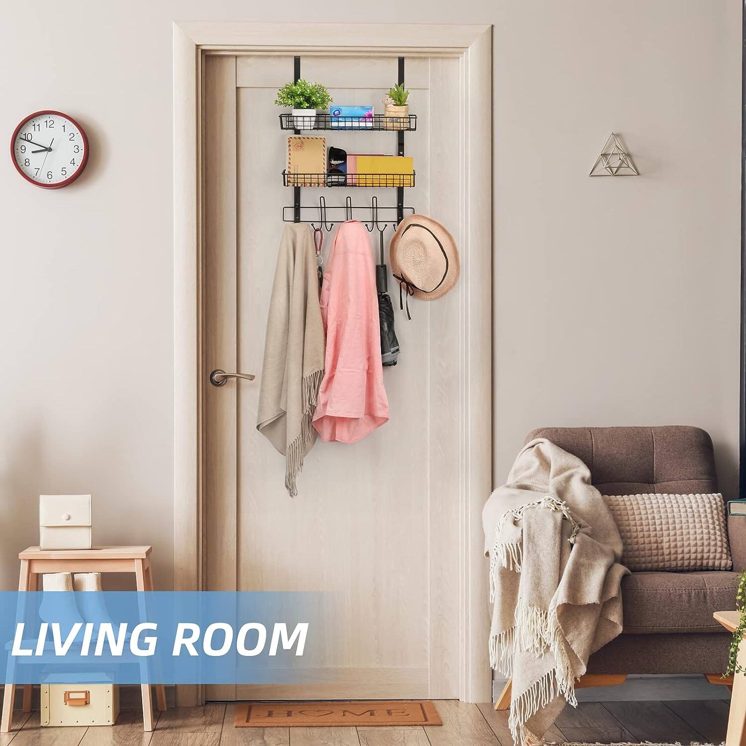 NEX&#x2122; Over the Door Basket Hook Organizer