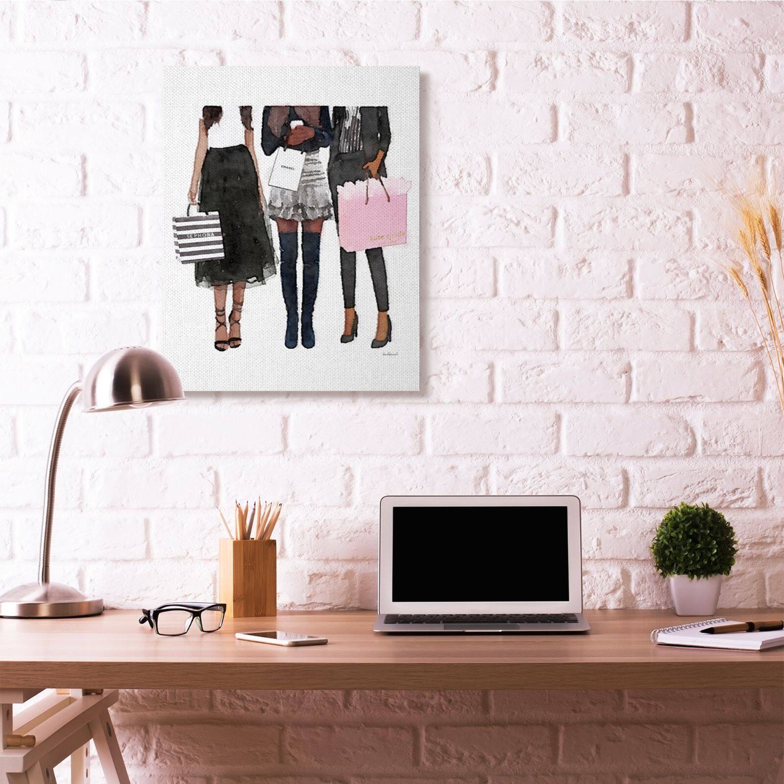 Stupell Industries Fashion Models Brands Glam Watercolor Canvas Wall Art