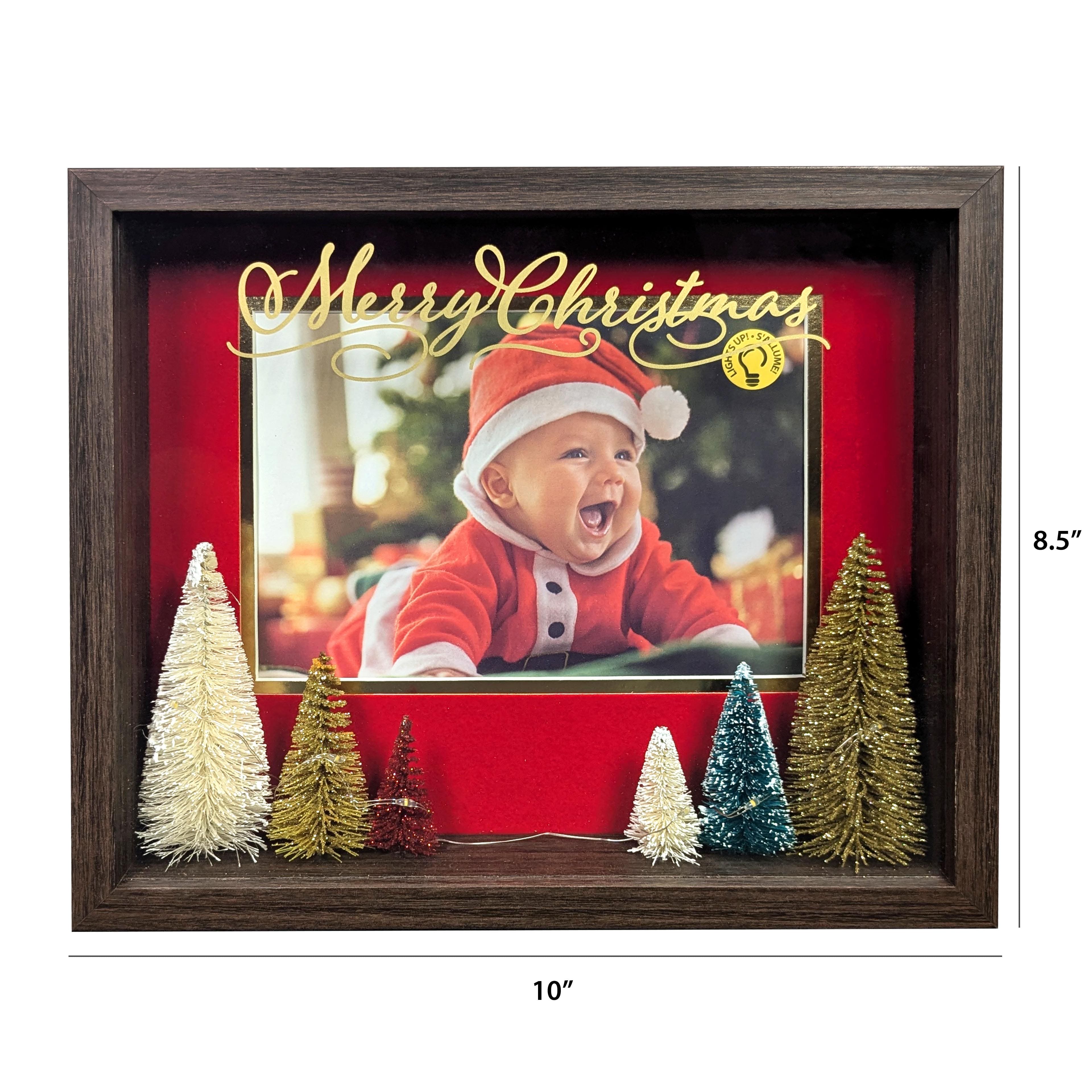 5&#x22; x 7&#x22; LED Red Merry Christmas Tabletop Frame by Studio D&#xE9;cor&#xAE;