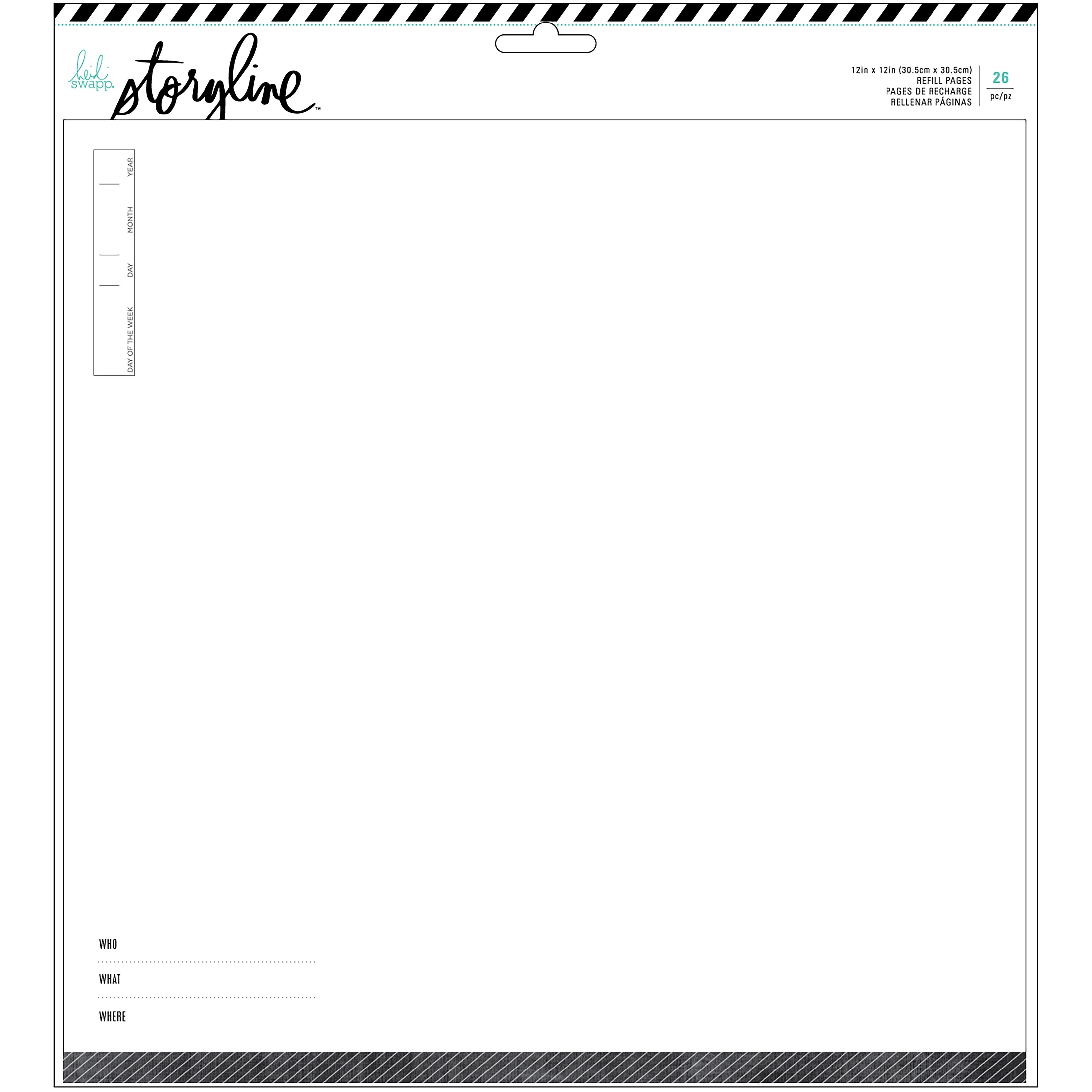 Heidi Swapp&#xAE; Storyline&#x2122; 12&#x22; x 12&#x22; Page Protectors &#x26; Refill Pages