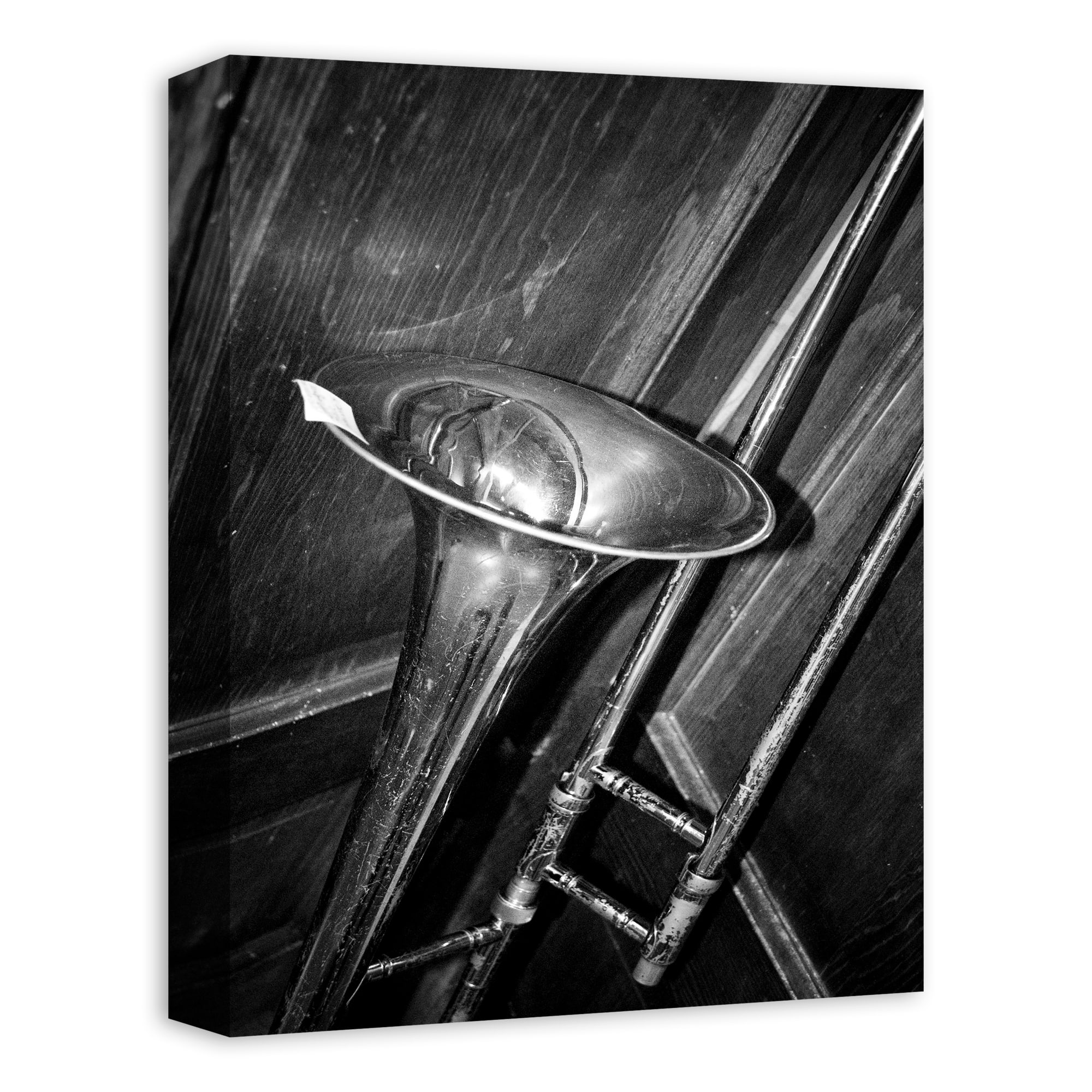 Trombone Photo 12" x 16" Canvas Wall Art