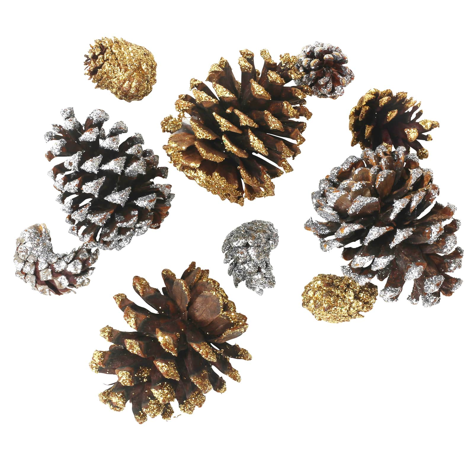 Silver &#x26; Gold Pinecones by Ashland&#xAE;