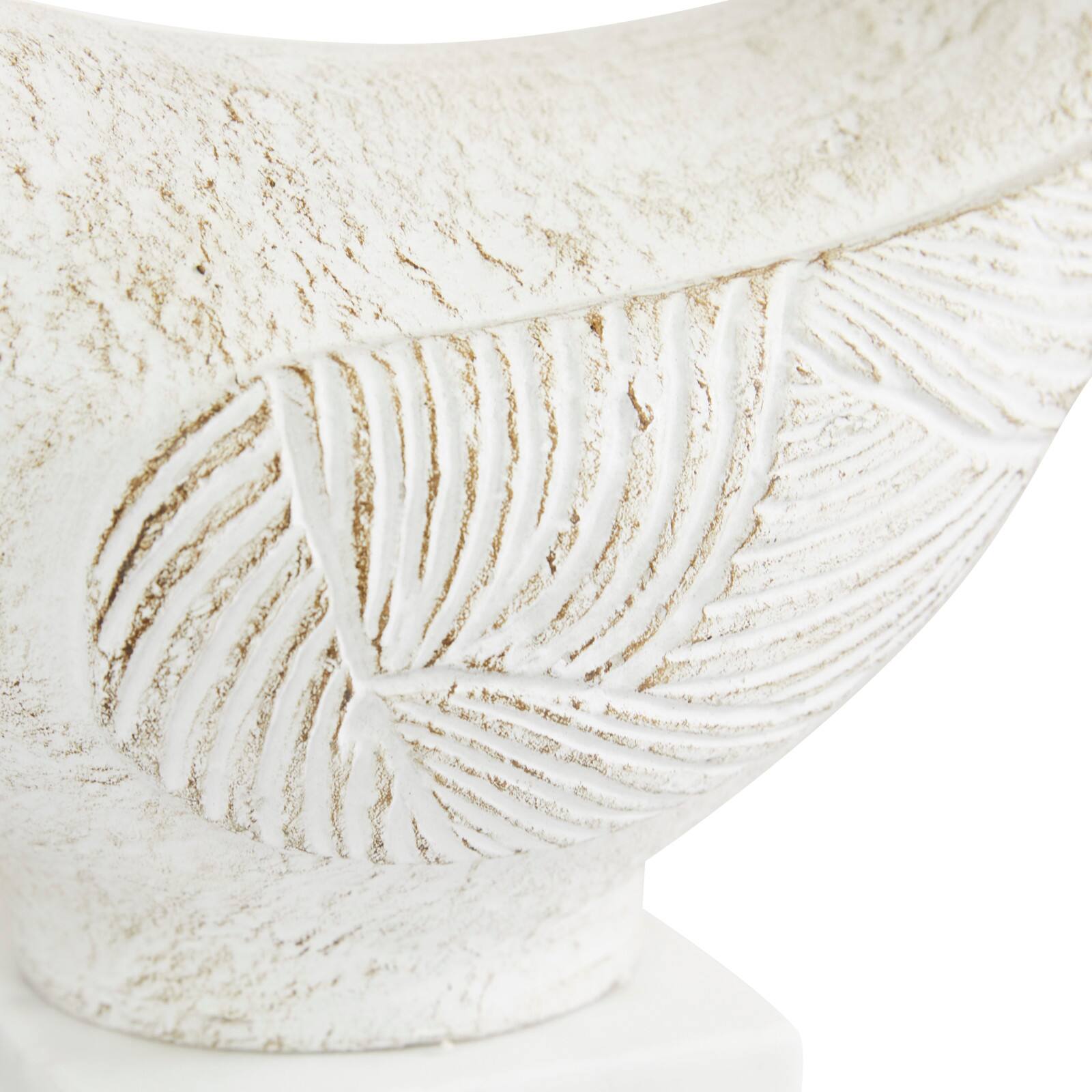 Set of 2 White Ceramic Coastal Bird Sculpture, 16.75", 18.25"