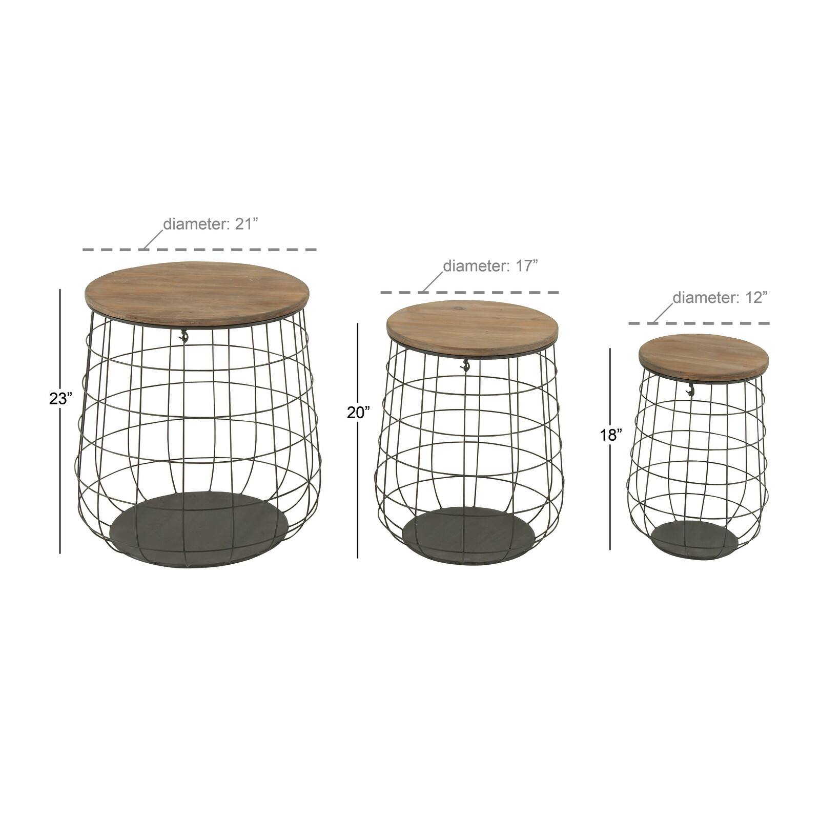 Brown Farmhouse Storage Basket Set