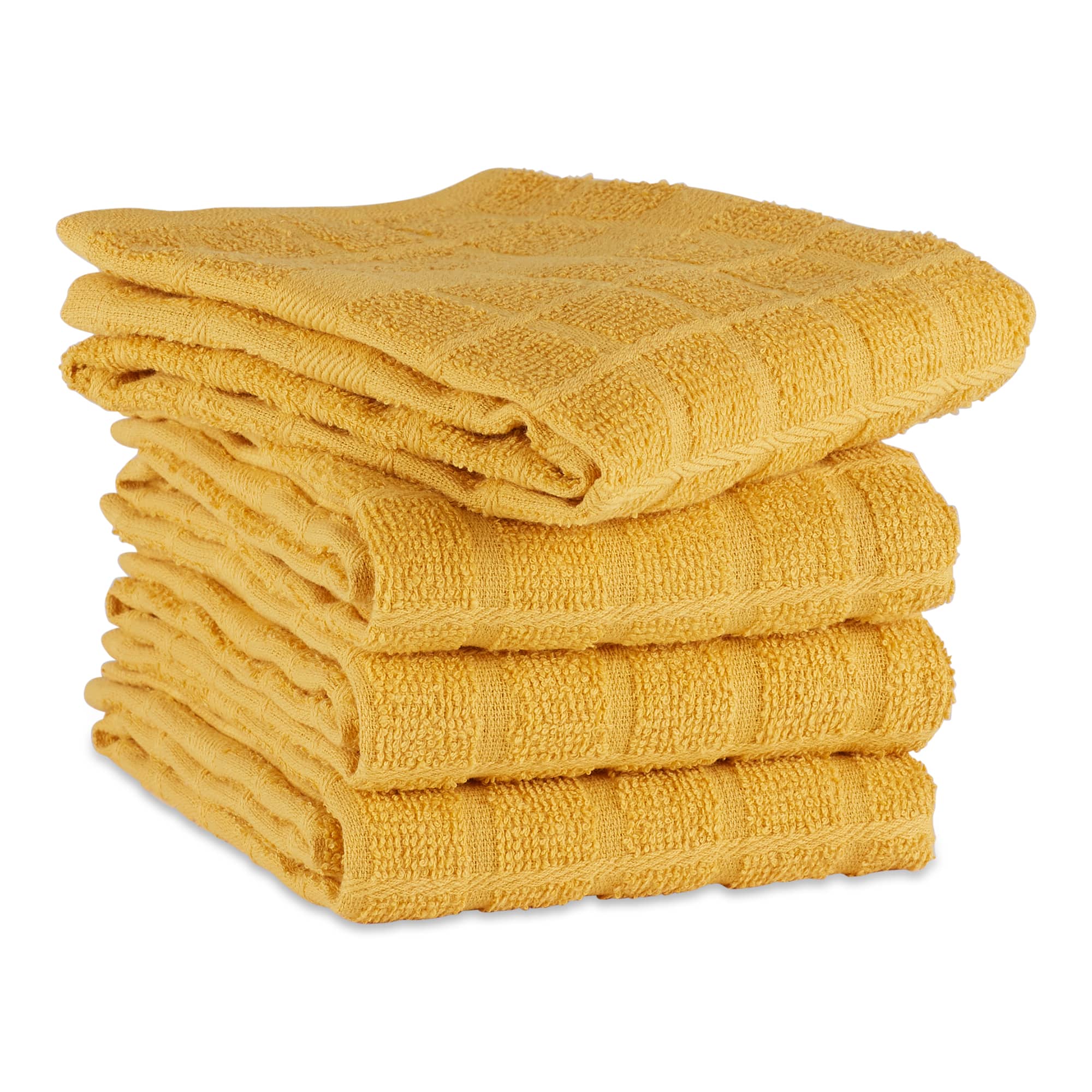 DII® Solid Windowpane Terry Dishtowels, 4ct.