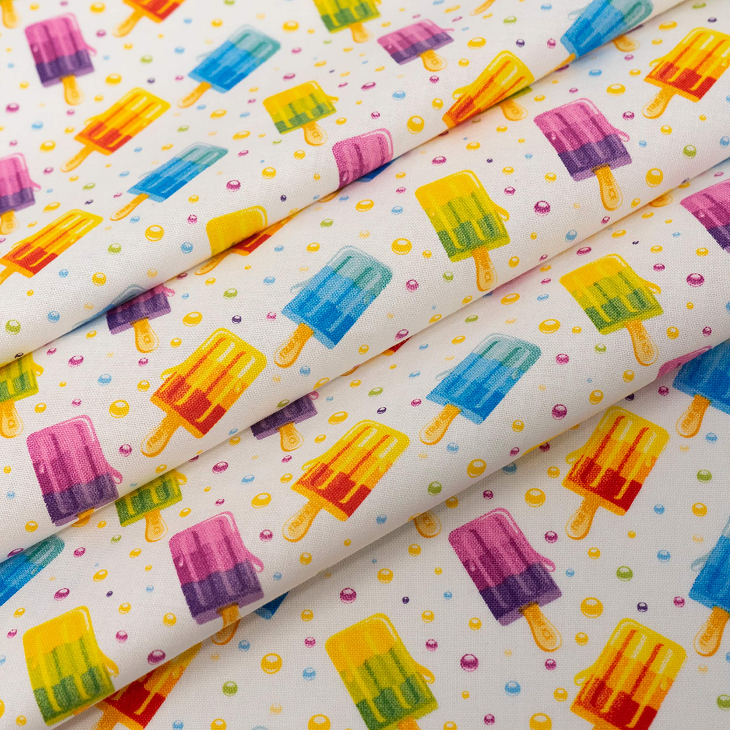 SINGER Rainbow Fruit Popsicle Cotton Fabric
