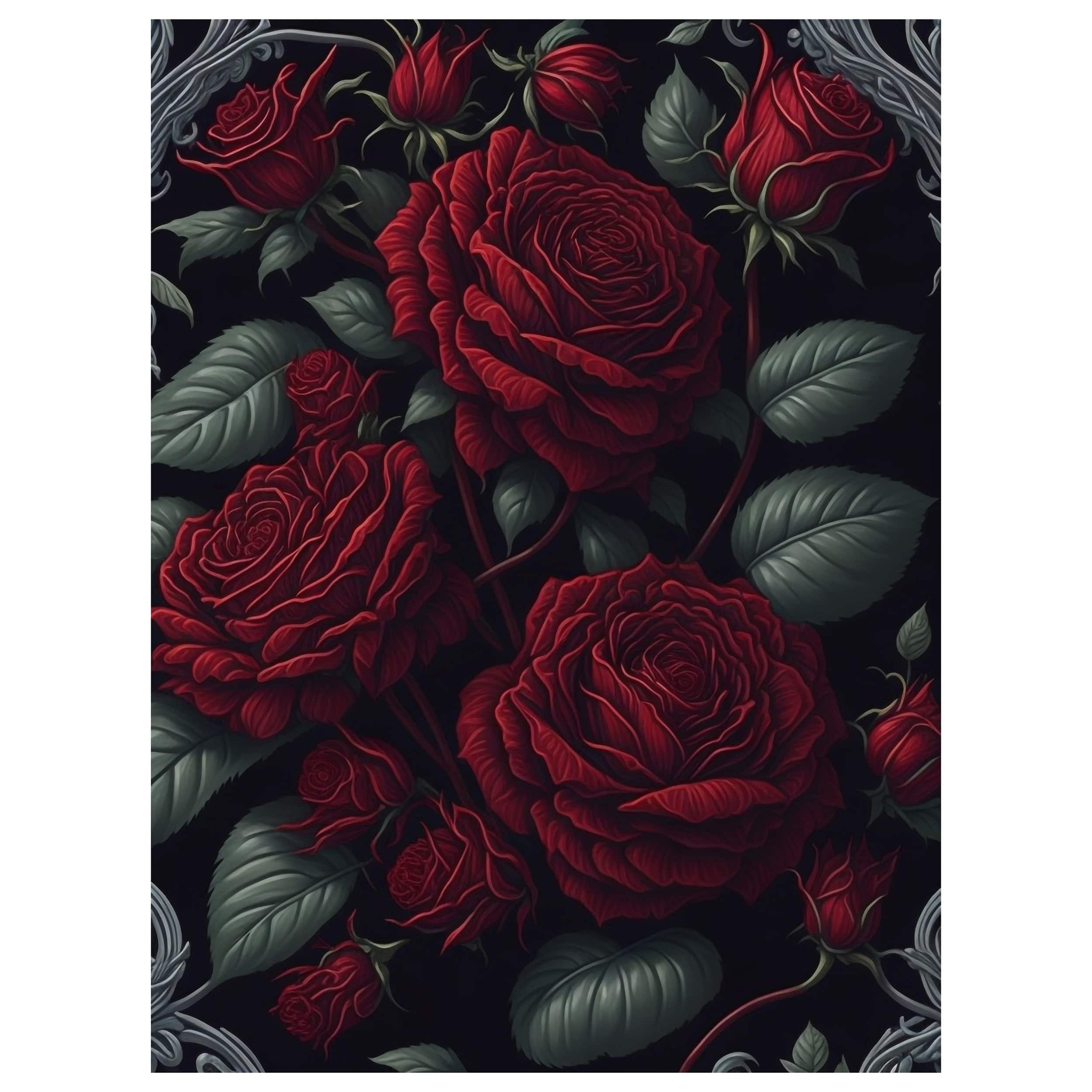 Sparkly Selections Gothic Rose Round Premium Diamond Painting Kit