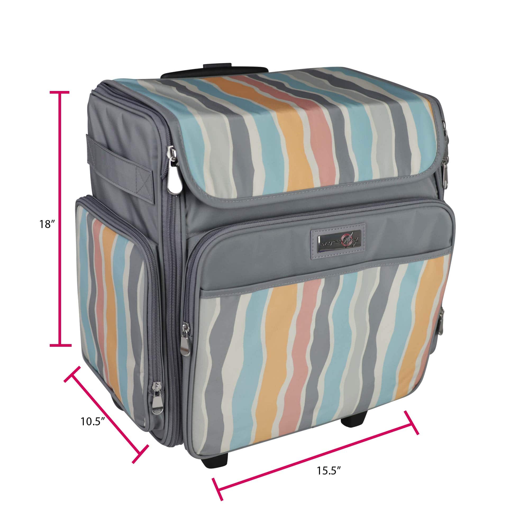 Everything Mary Gray Stripes Rolling Craft Bag