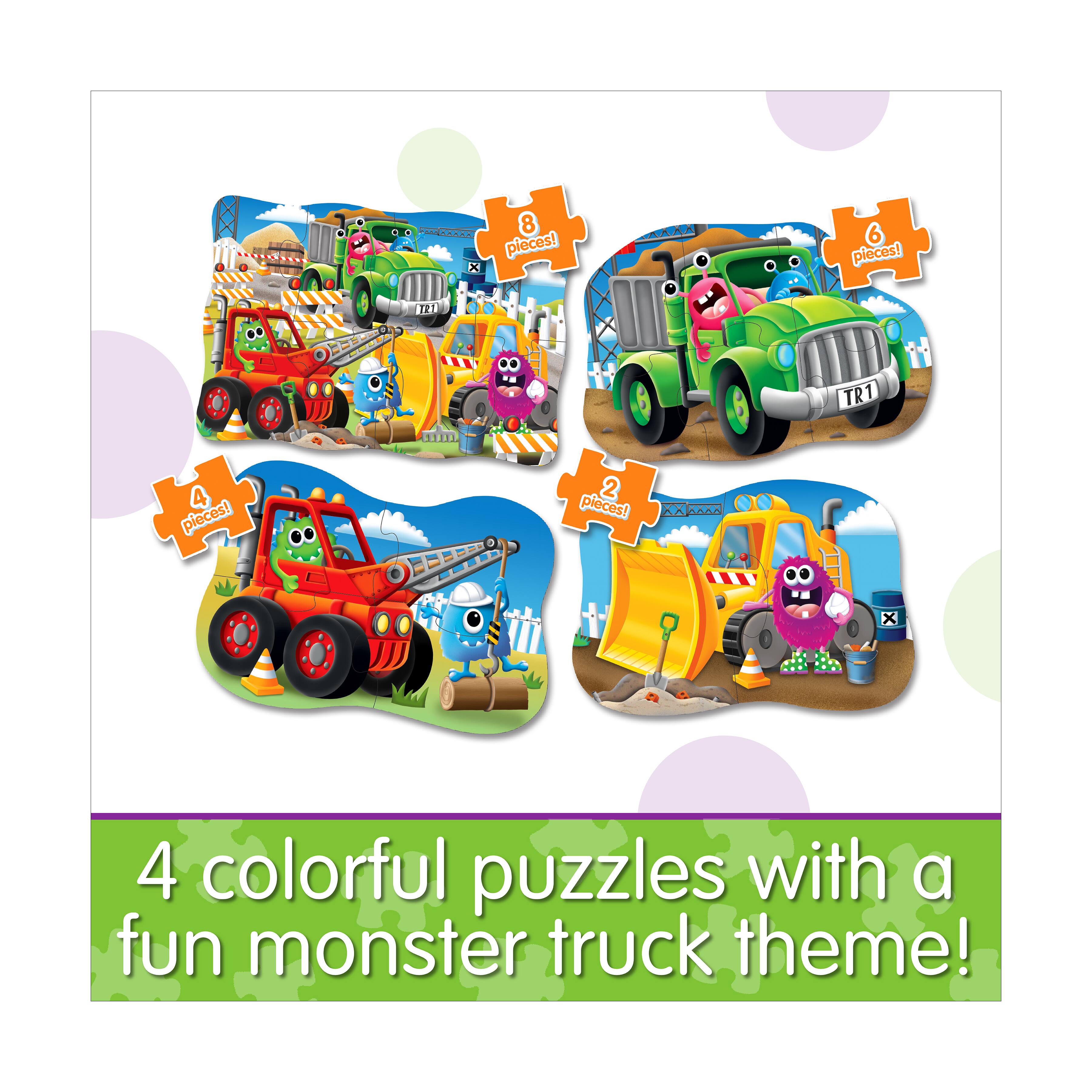 My First Puzzles - 4 In A Box - Monster Trucks: 20 Pcs