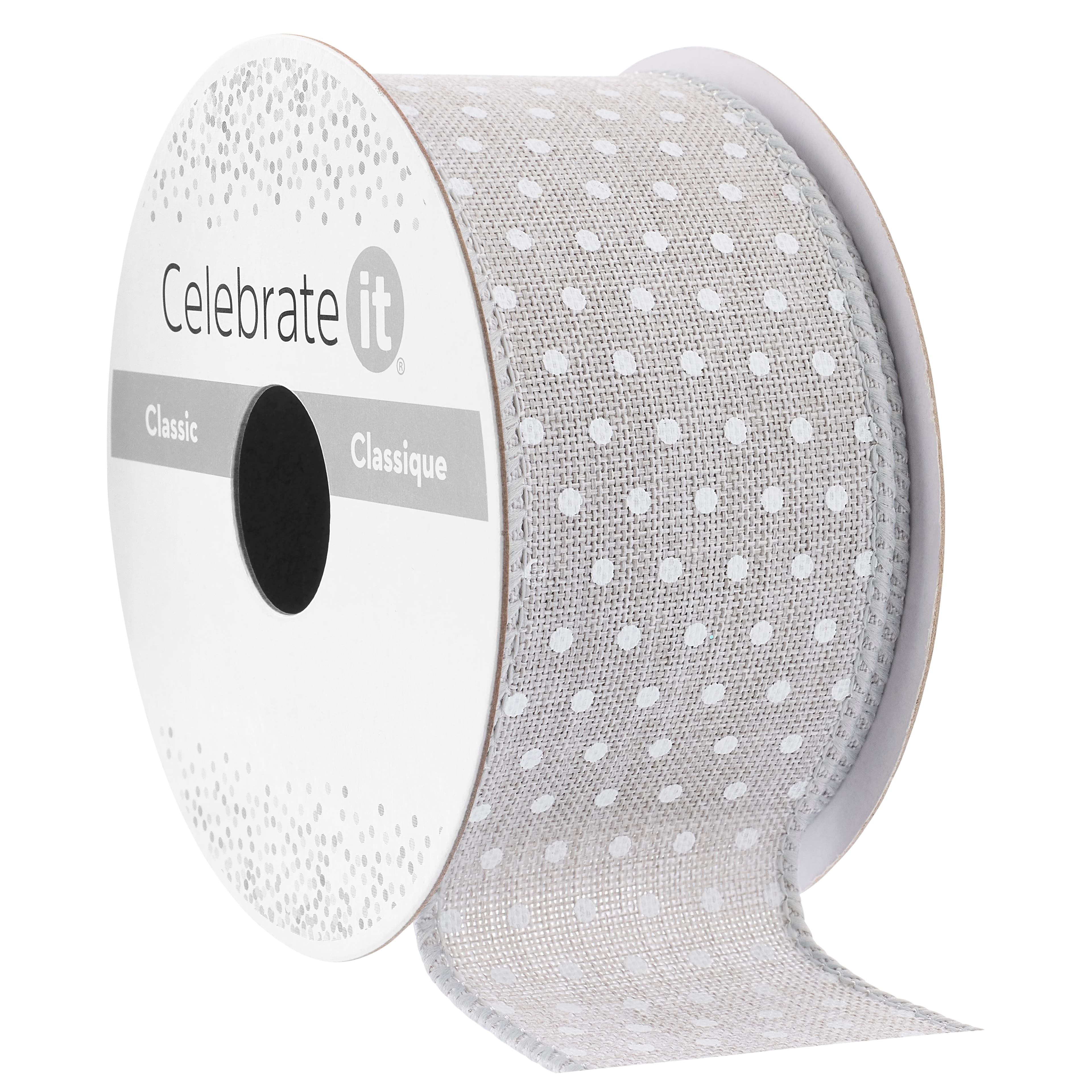 1.5" x 3yd. Wired Polka Dot Ribbon by Celebrate It™ Classic