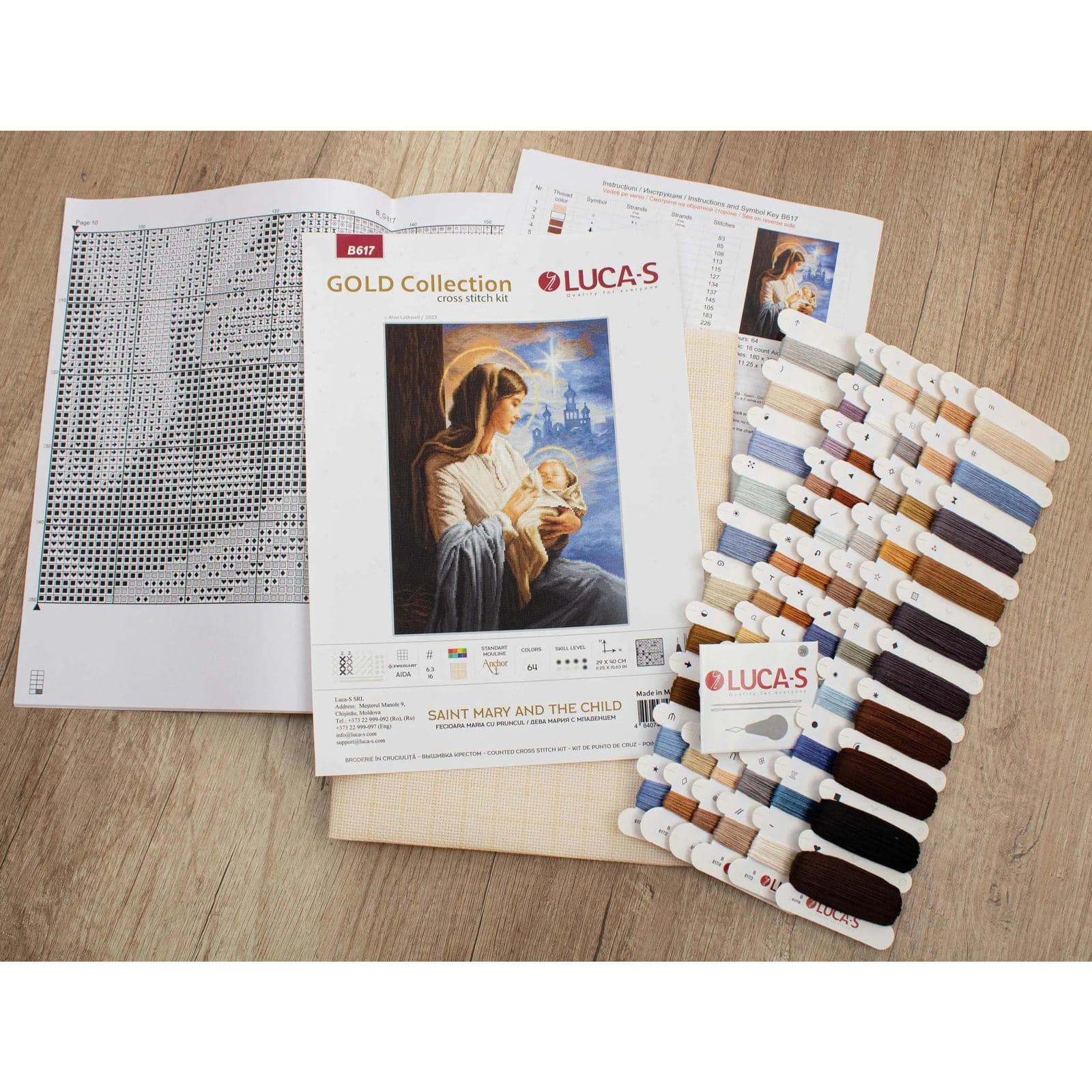 Luca-S Saint Mary and The Child Counted Cross Stitch Kit
