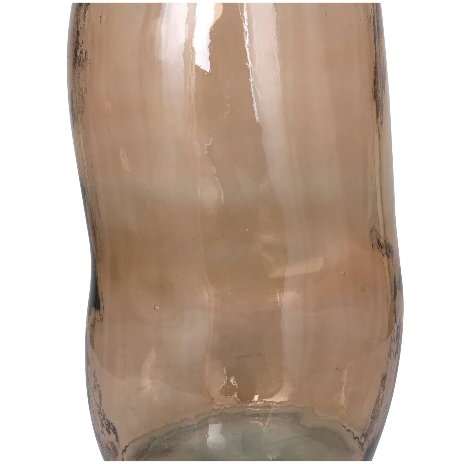 29&#x22; Brown Spanish Bottle Glass Vase
