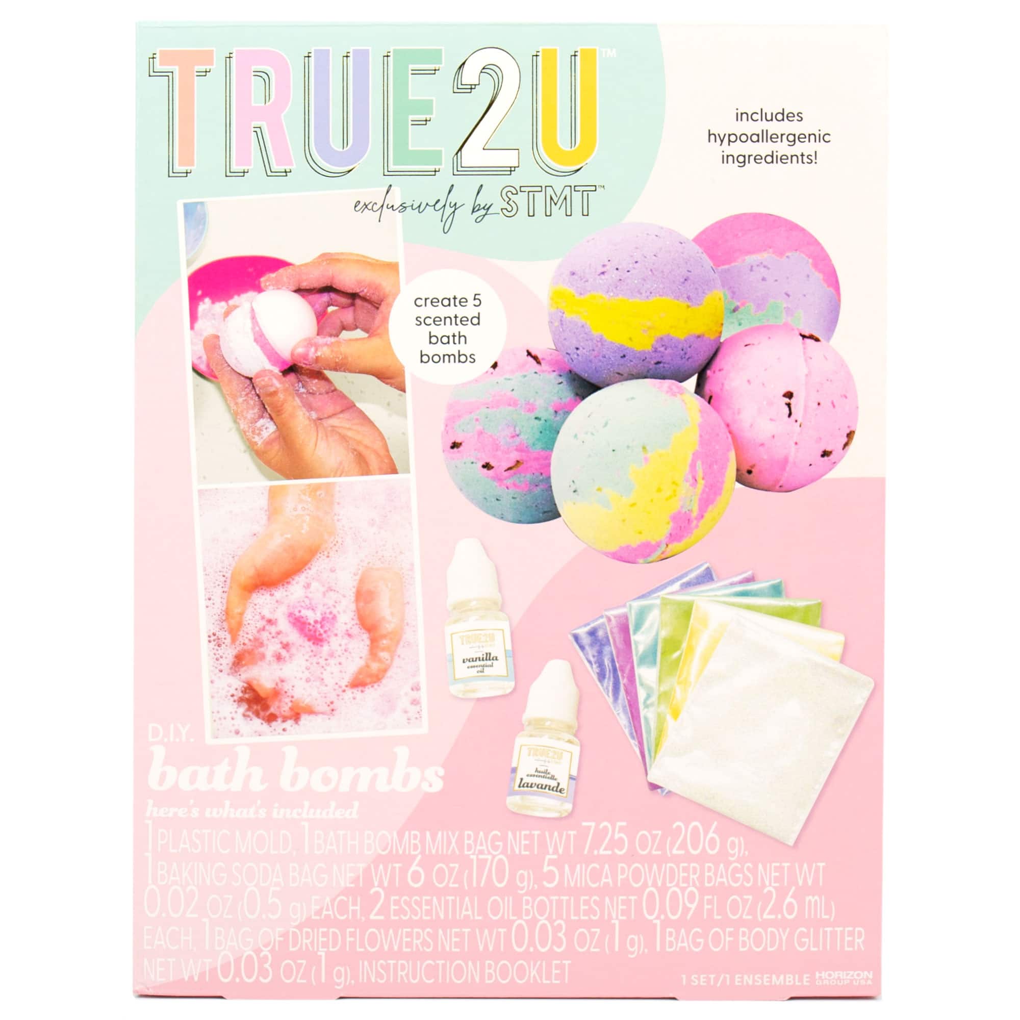 True2U D.I.Y. Bath Bombs Kit, Size: 12 x 9 x 2