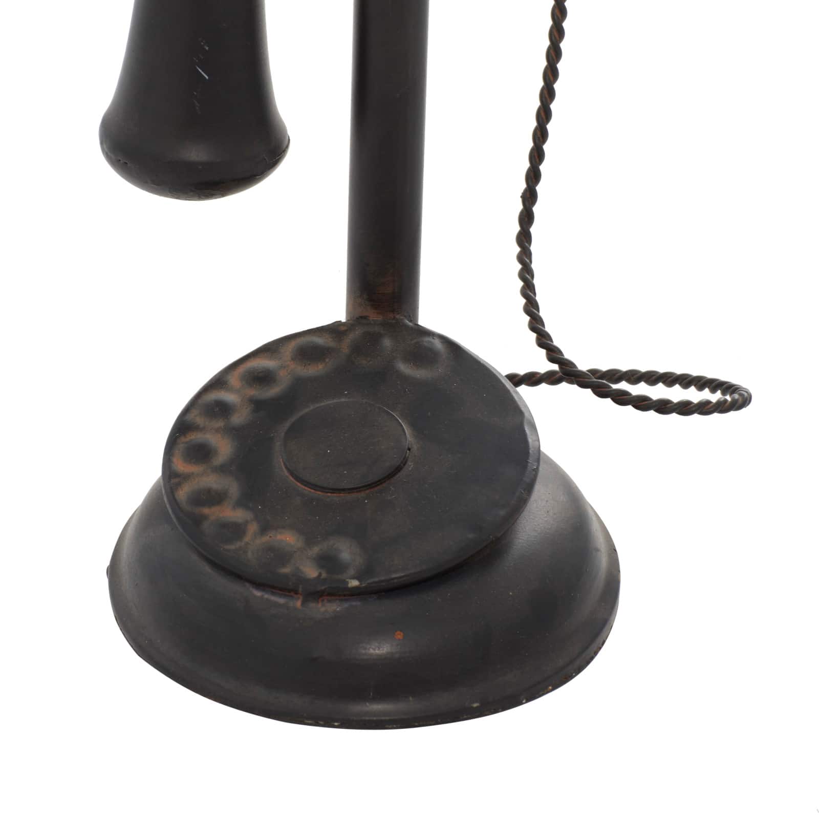 13" Antique Candlestick Phone Table Accent